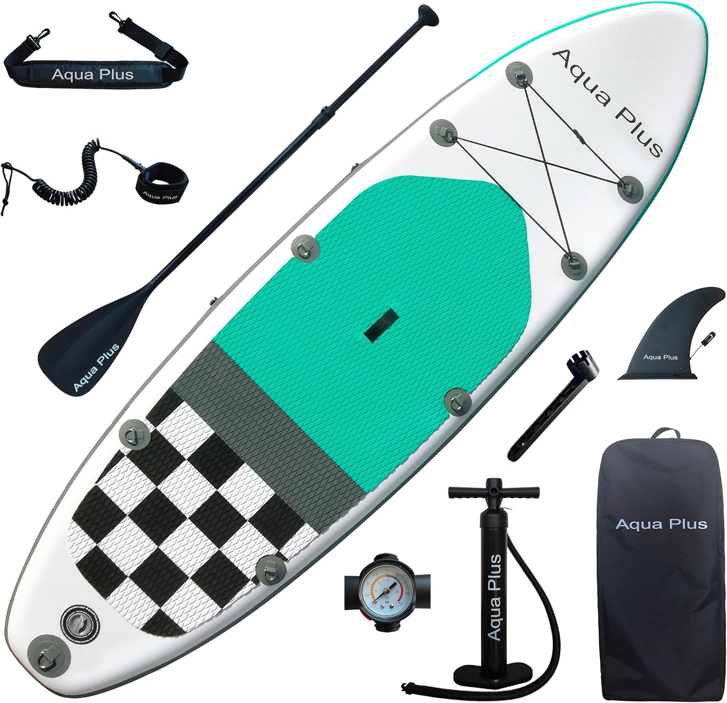 Aqua Plus 15 cm ISUP Gonfiabile 10'6" x 33" x 6" con accessori inclusi