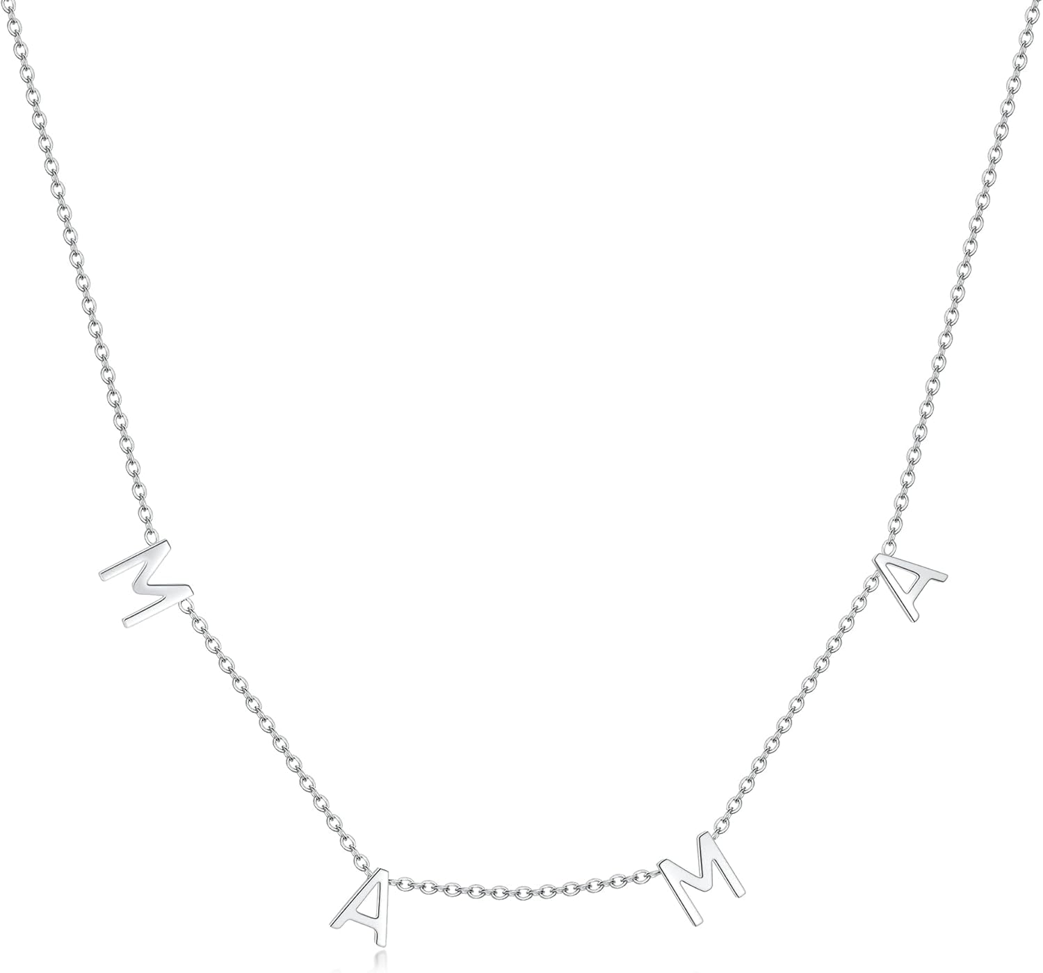 Detalle de RWQIAN MAMA Halskette – Edelstahl, Silber/Gold, 45+5 cm
