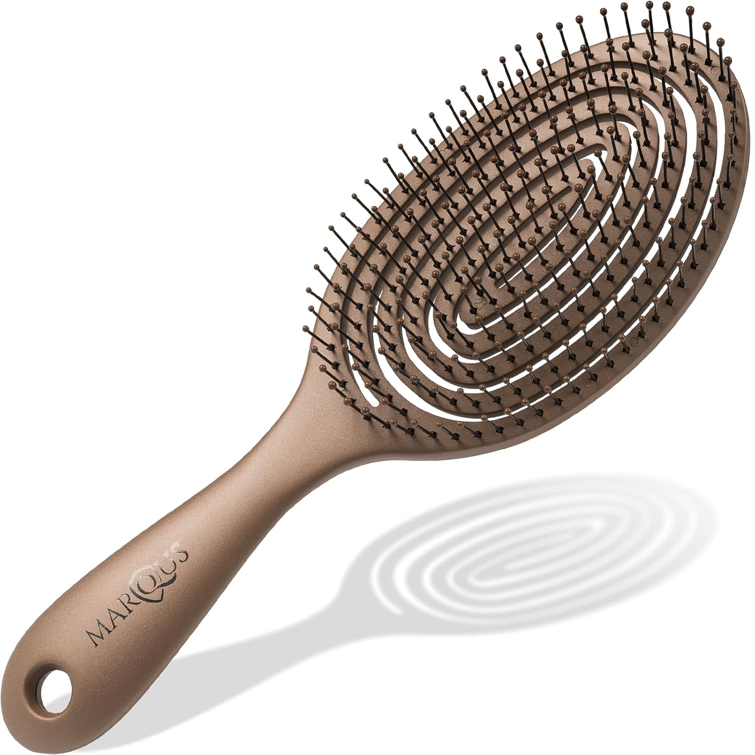 Thumbnail 6 de marQus Haarbürste ohne Ziepen – Entwirrbürste mit Doppelspiralfeder (1 Stück), Metallic Braun