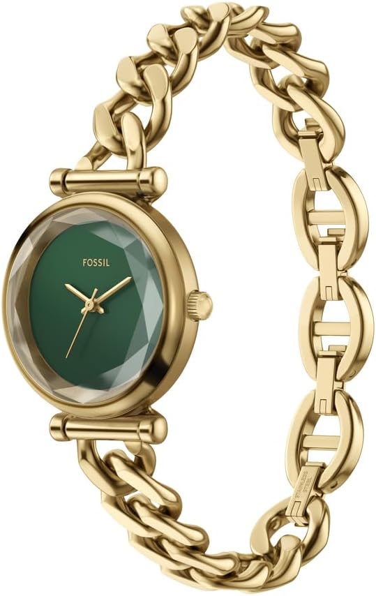 Thumbnail 2 de Fossil Carlie Damen Uhr – Quarz mit 3-Zeigern, goldfarbener Edelstahlriemen