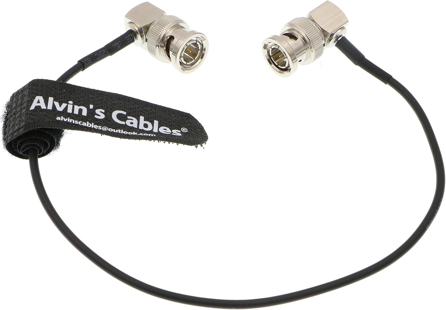 Detalle de Alvin's Cables RG179 Blackmagic HD/SDI Coax BNC Male to Male Right-Angle Cable (30CM)