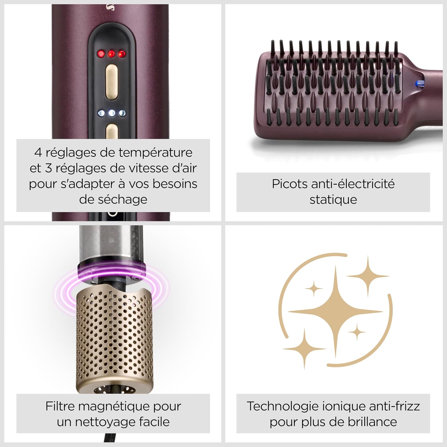 Thumbnail 3 de BaByliss Air Power Smooth AS6400E – Brosse lissante et sèche-cheveux intégrée