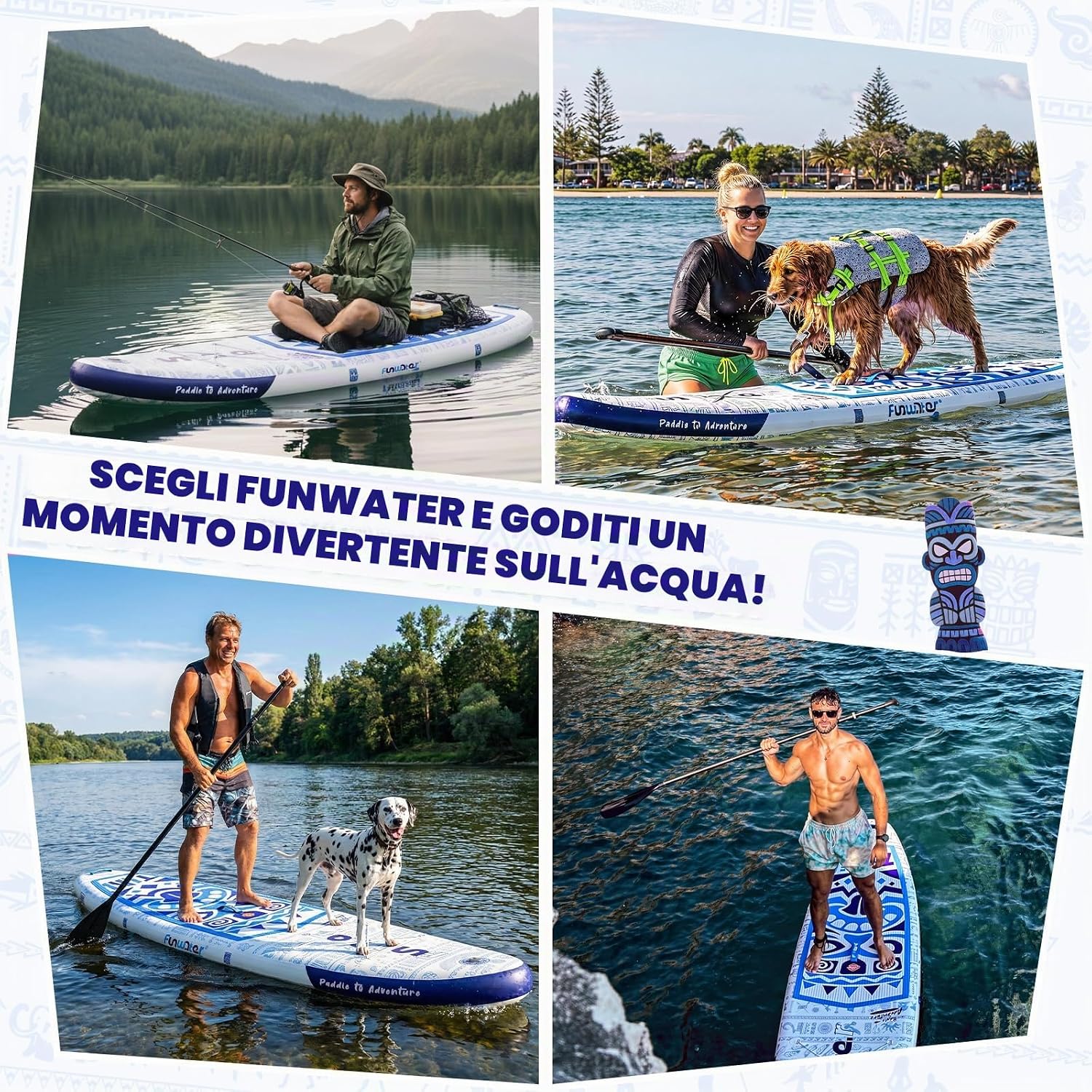 Thumbnail 6 de FunWater Tavola Gonfiabile con Pinne e Guinzaglio: telaio robusto per SUP accessibile a tutti