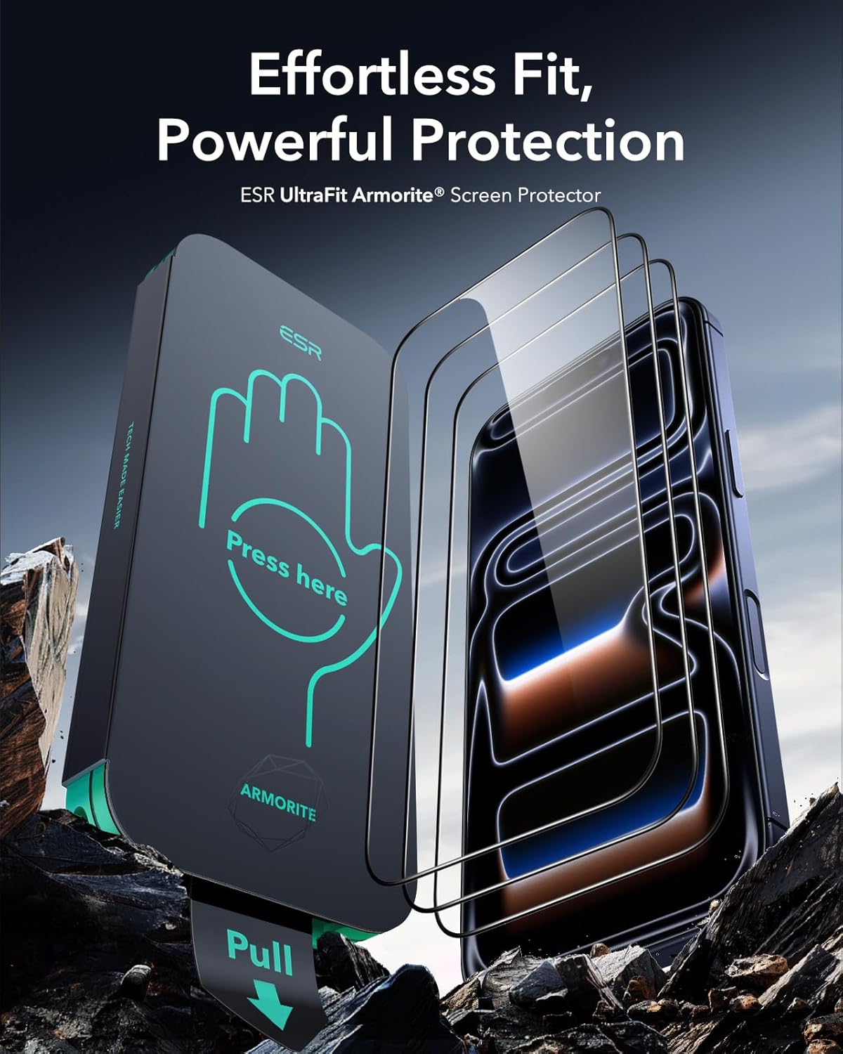 Thumbnail 1 de ESR Armorite Tempered Glass for iPhone 17 Pro Max 3-pack