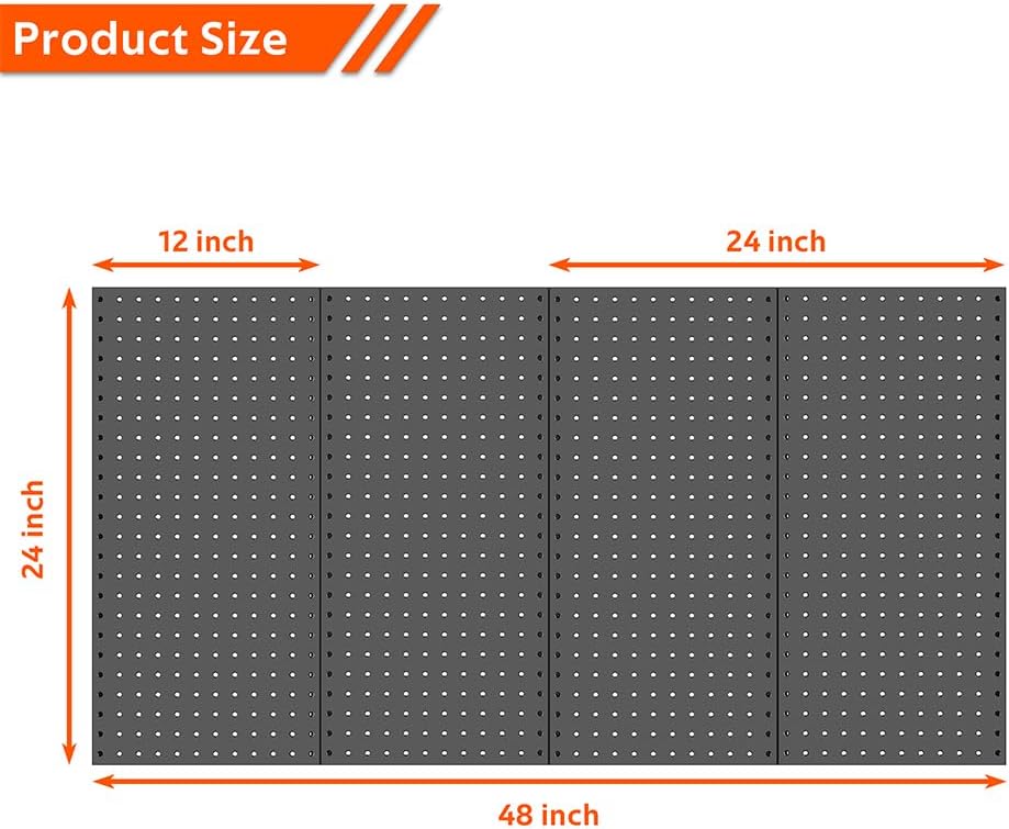 Detalle 2 de Ultrawall 4-Piece Metal Pegboard Panels for Garage ๐