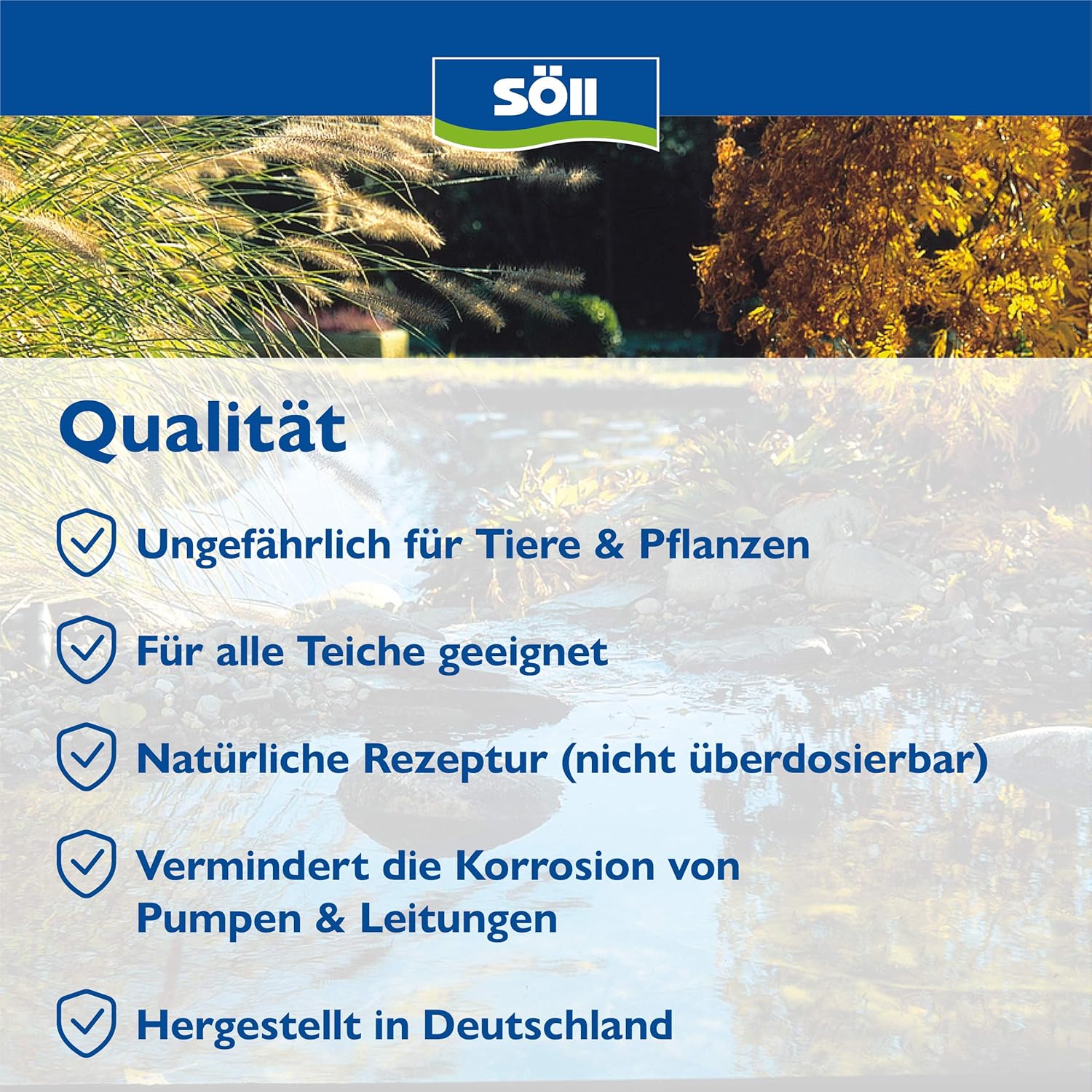 Detalle de Söll TeichFit 10 kg – Grundpflegemittel zur Teichwasseraufbereitung und Stabilisierung