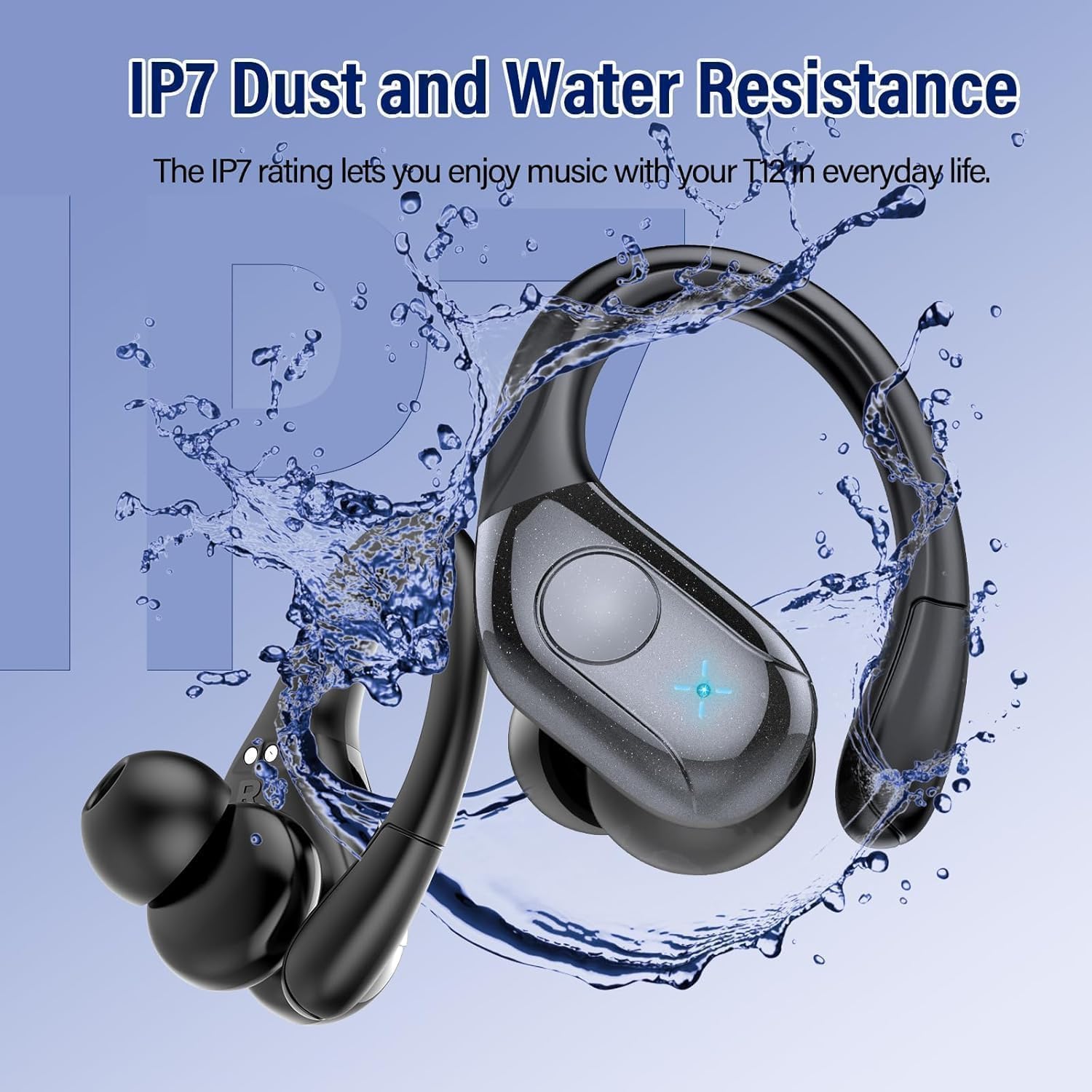 Detalle 2 de Qecnato sports earbuds with Bluetooth 5.4