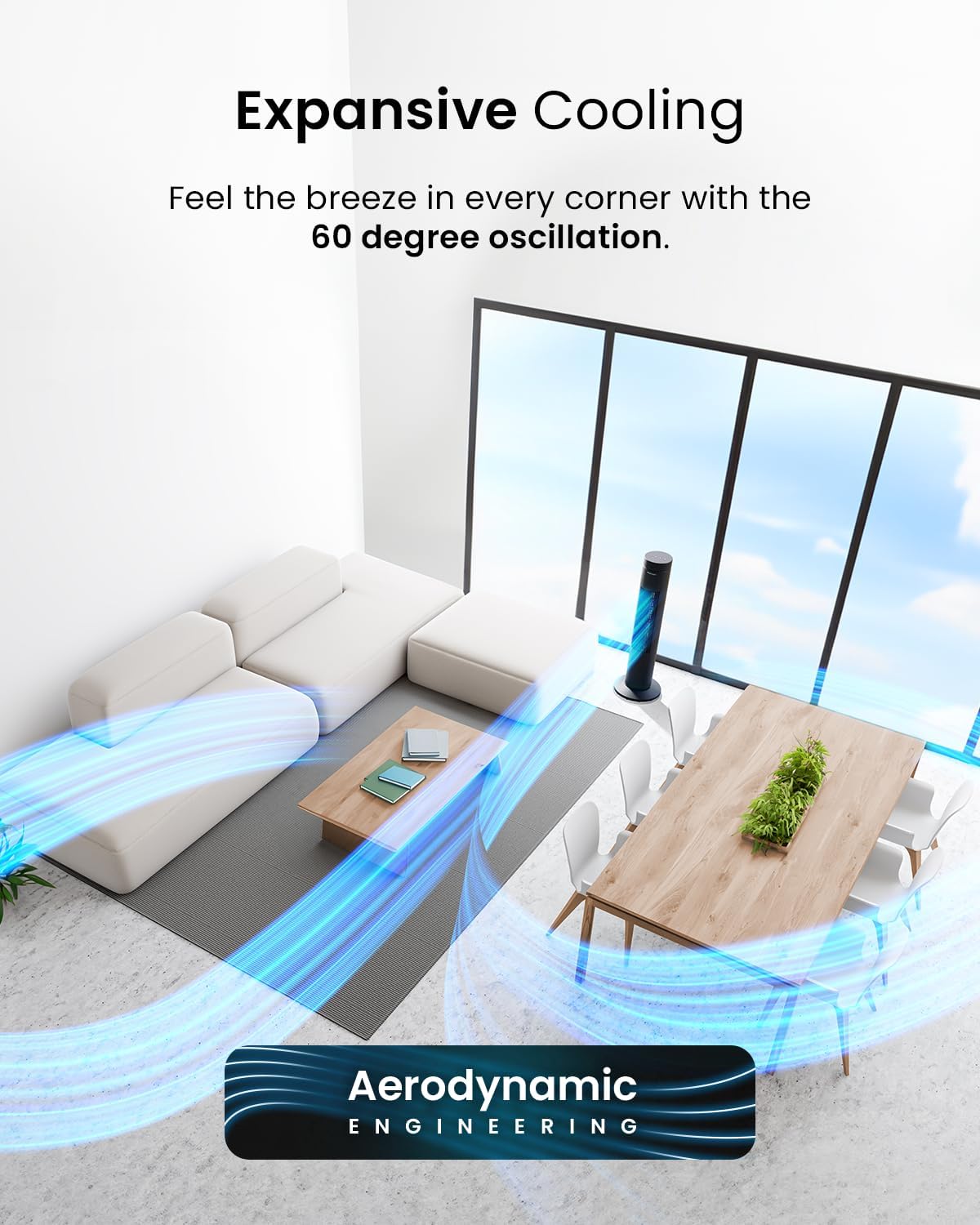 Thumbnail 6 de Pro Breeze 30" Tower Fan with Ultra Quiet Operation and 7-Hour Timer