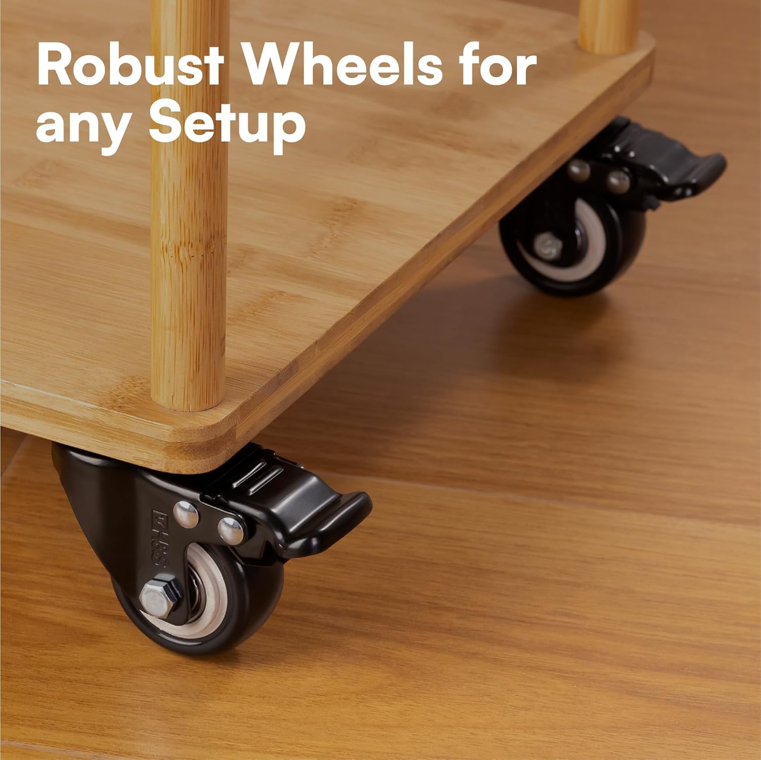 Thumbnail 6 de H&S 4 Castor Wheels 200KG 50mm PU Swivel Trolley