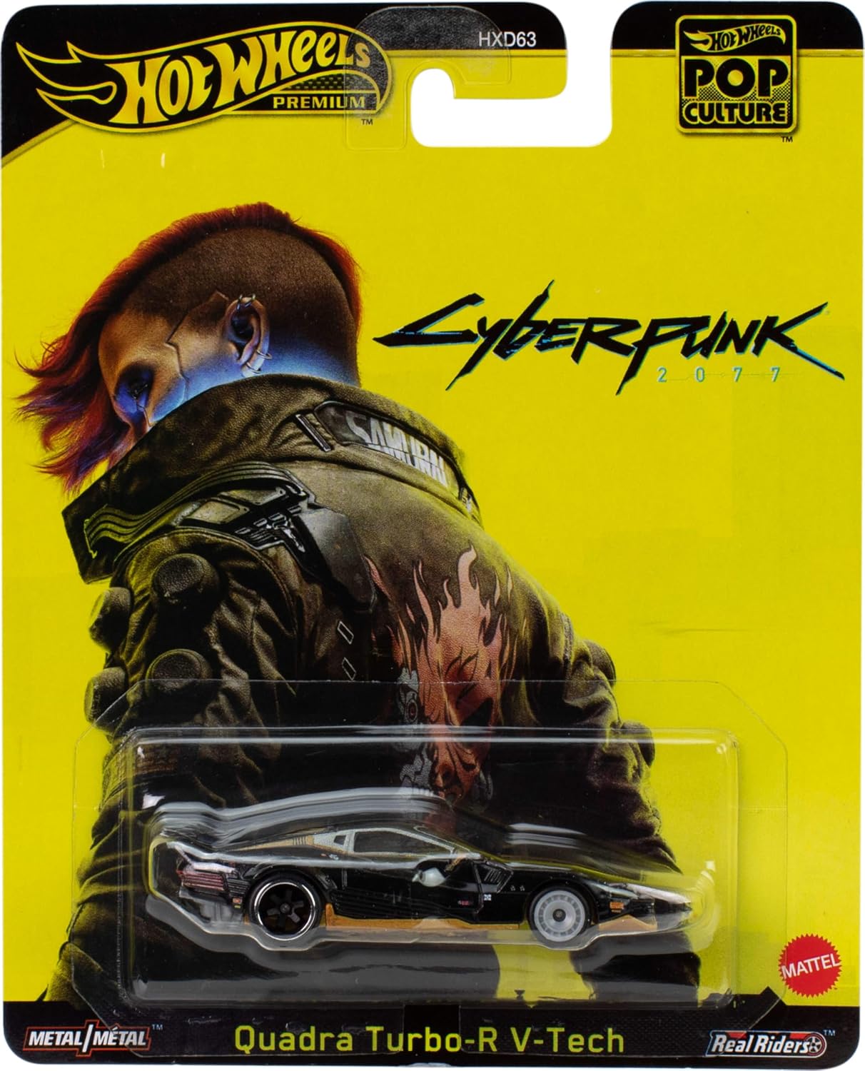 Detalle de Hot Wheels CYBERPUNK 2077 Quadra Turbo R V-Tech scala 1:64, modello die-cast da collezione