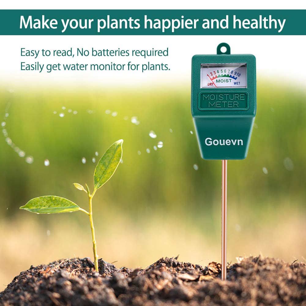 Detalle de Gouevn G02 2-Pack Soil Moisture Meter, 19.5 cm Probe, No Batteries