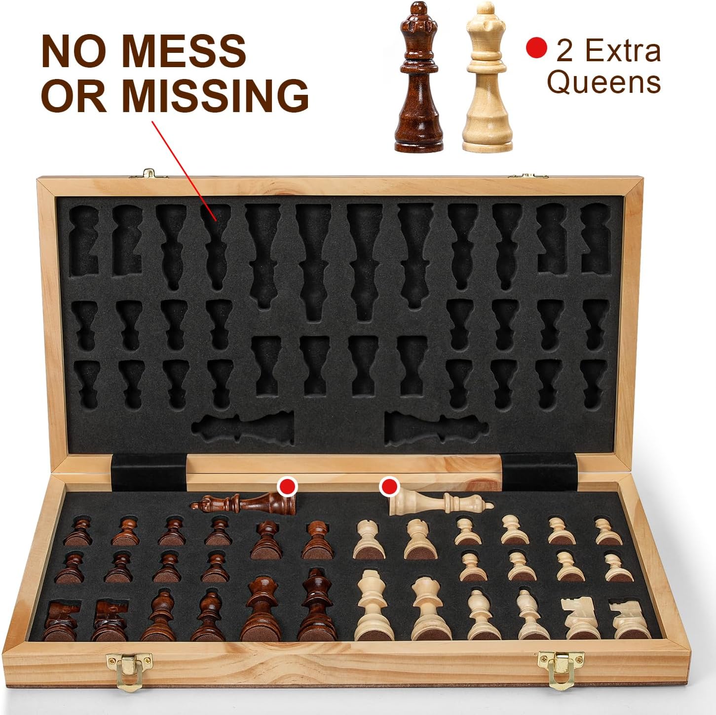 Thumbnail 2 de Magnetic Chess Board Set 15 Inch Folding