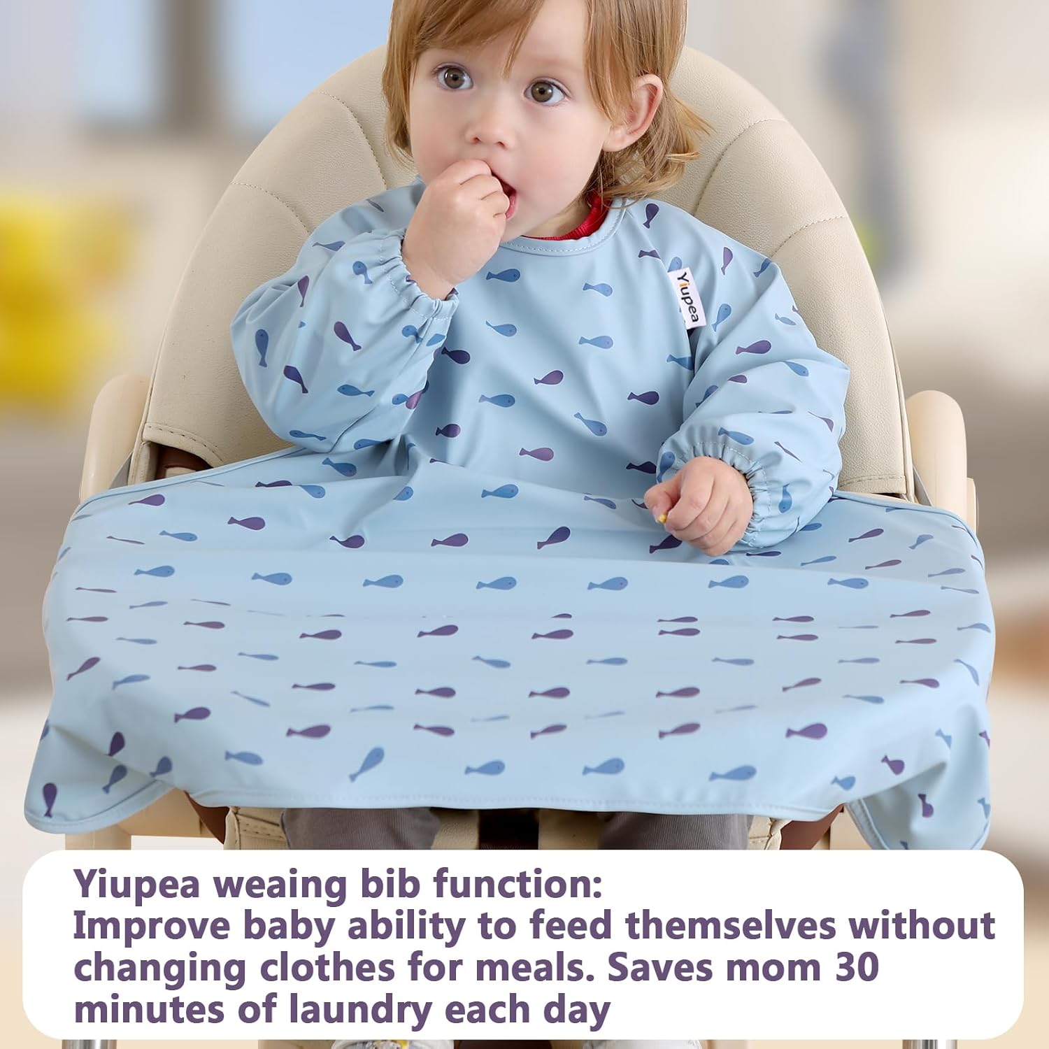 Thumbnail 2 de Yiupea Baby Bibs long-sleeve waterproof for 6–24 months