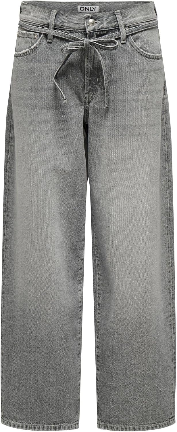 Detalle de ONLY Onlgianna jeans Medium Grey in denim leggero traspirante