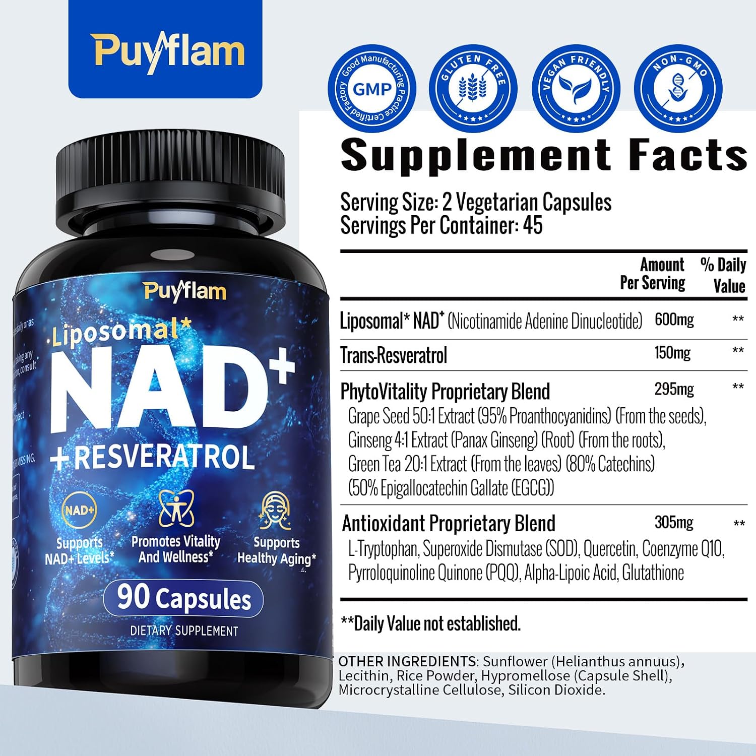 Detalle 2 de Puyflam NAD Supplement, 12-in-1