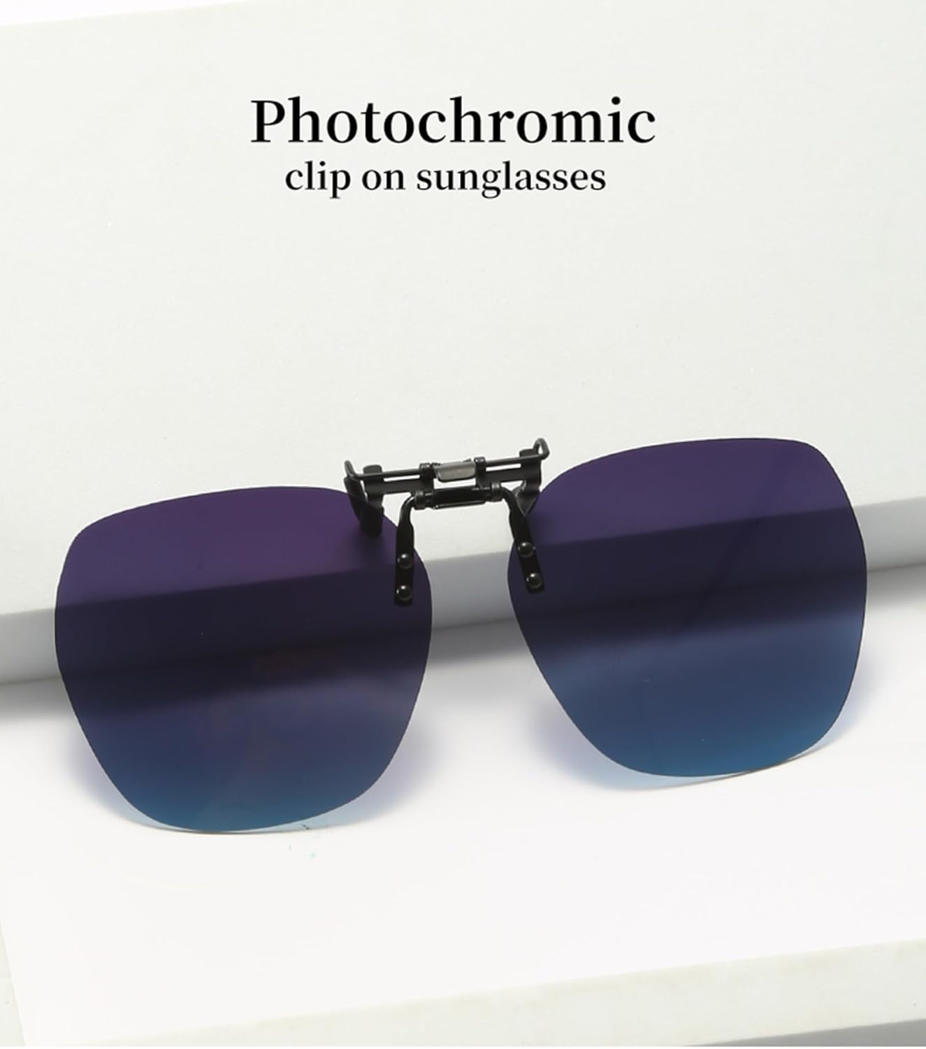 Thumbnail 6 de YAMEIZE Polarized Clip on Sunglasses Round – UV400 Flip Up Rimless Clip Ons