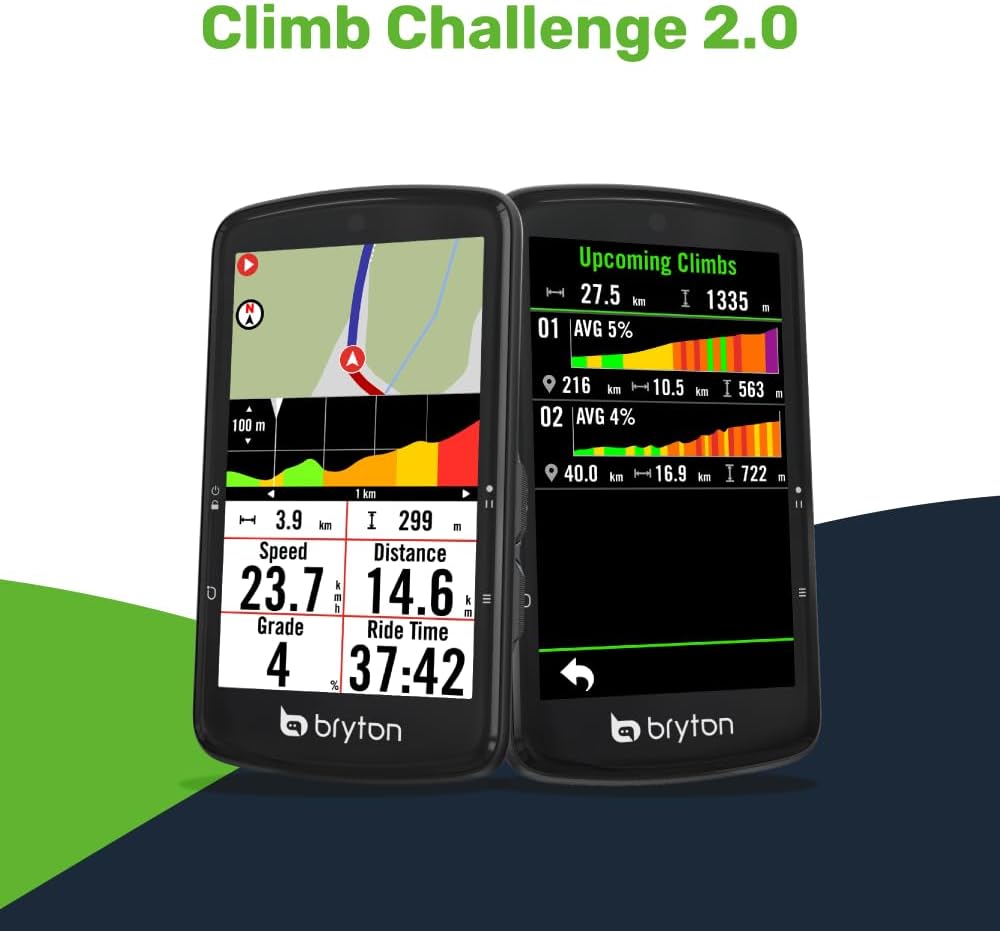 Thumbnail 2 de Bryton Rider S810 – Compteur GPS Vélo à écran couleur 3,5" avec cartes Europe hors ligne et navigation virage par virage