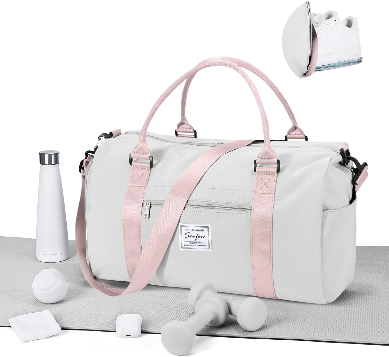 Thumbnail 6 de WEPLAN Sporttasche D2-Königsblau – Wasserdichte Weekender- und Reisetasche mit Schuhfach