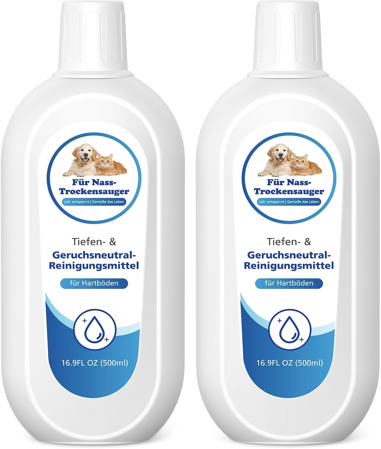 Detalle de VILLAPOOL vloerreiniger, 2 x 500 ml, weinig schuim, voor Tineco Floor One en iFloor