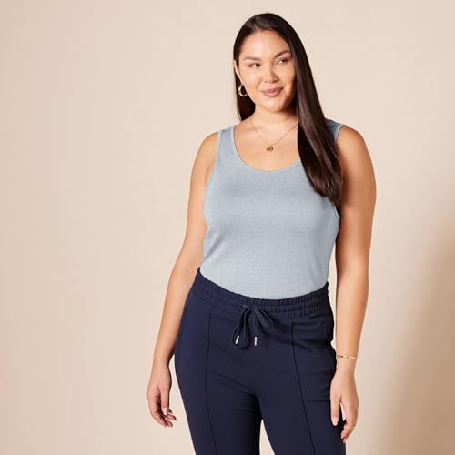 Thumbnail 6 de Amazon Essentials 2-pack Tank Donna – Canotte aderenti in cotone modal, verde Light Grey Heather/Charcoal Heather, XS