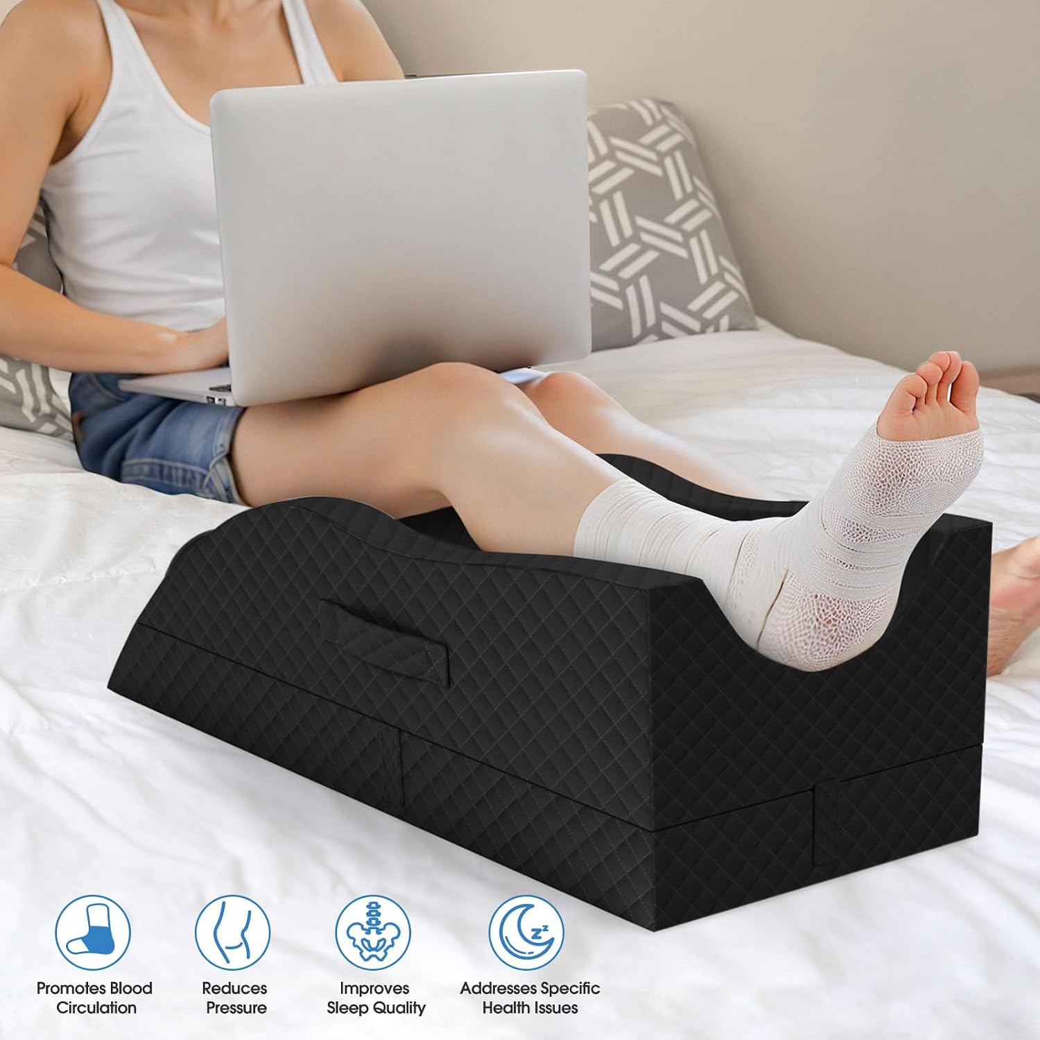 Detalle de TranquilRelax Leg Elevation Pillow, Memory Foam