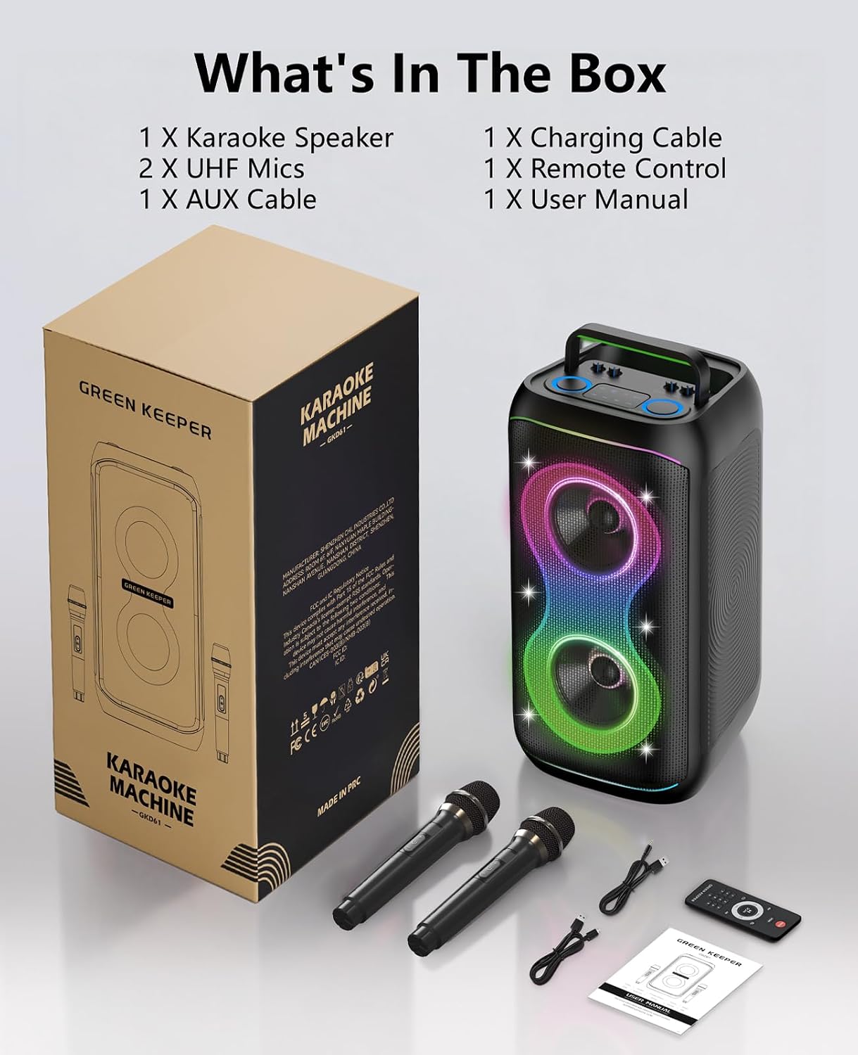 Thumbnail 6 de GREEN KEEPER GKD61 karaoke machine 400W