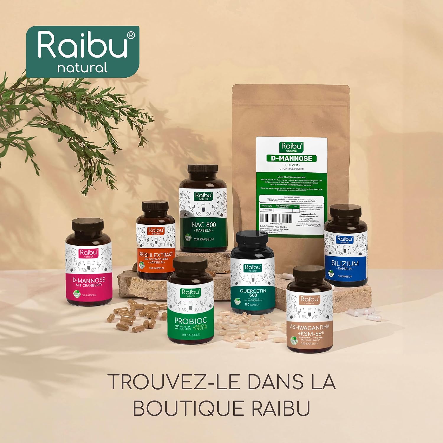 Thumbnail 5 de Raibu Quercétine 180 Gélules – 500 mg par gélule, vegan et sans additifs