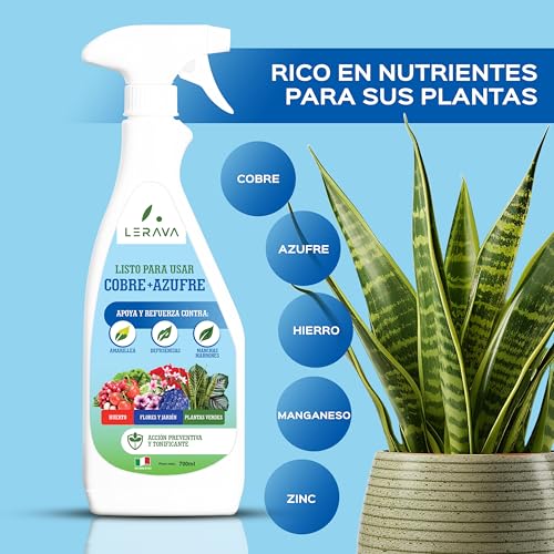 Thumbnail 5 de LERAVA Azufre de Cobre Fungicida (700 ml) – Protección natural para plantas contra mildiu y hongos