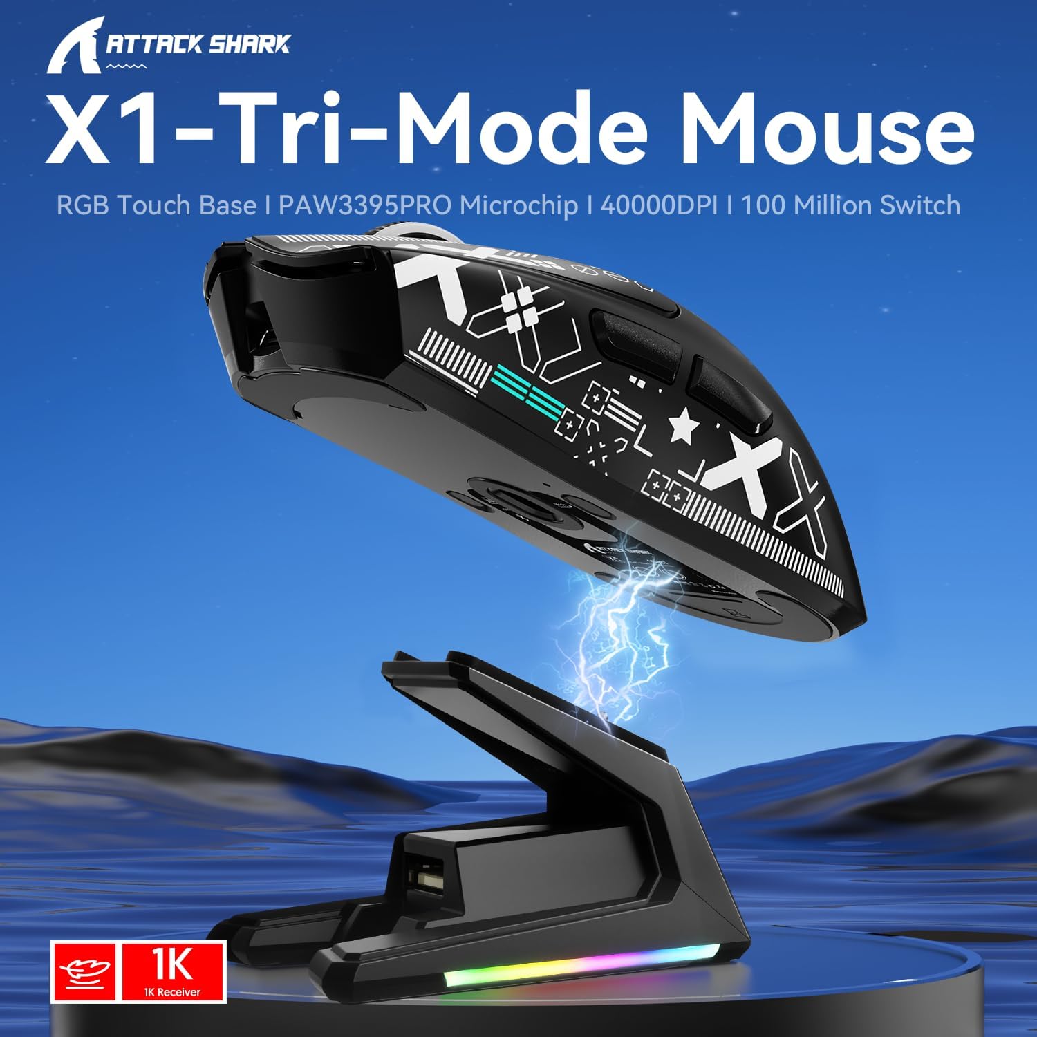 Thumbnail 2 de Attack Shark X1 Gaming Mouse 40000 DPI