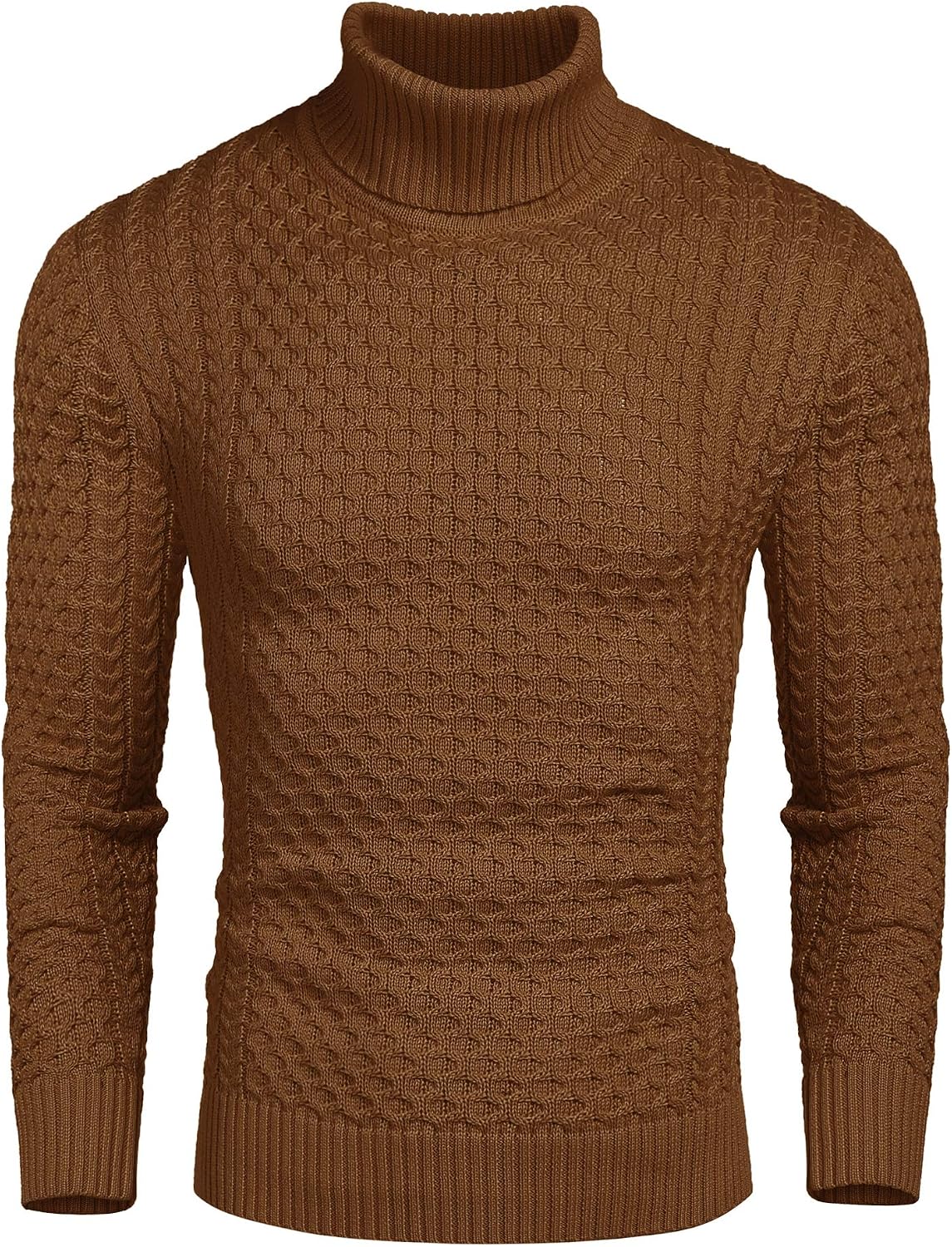Thumbnail 6 de COOFANDY Pull col roulé homme — Tricot chaud et ajusté pour l’hiver