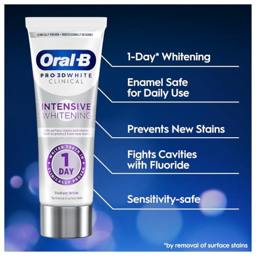 Detalle de Oral-B Pro-3D White Clinical Intensive Whitening Toothpaste Radiant White 75ml