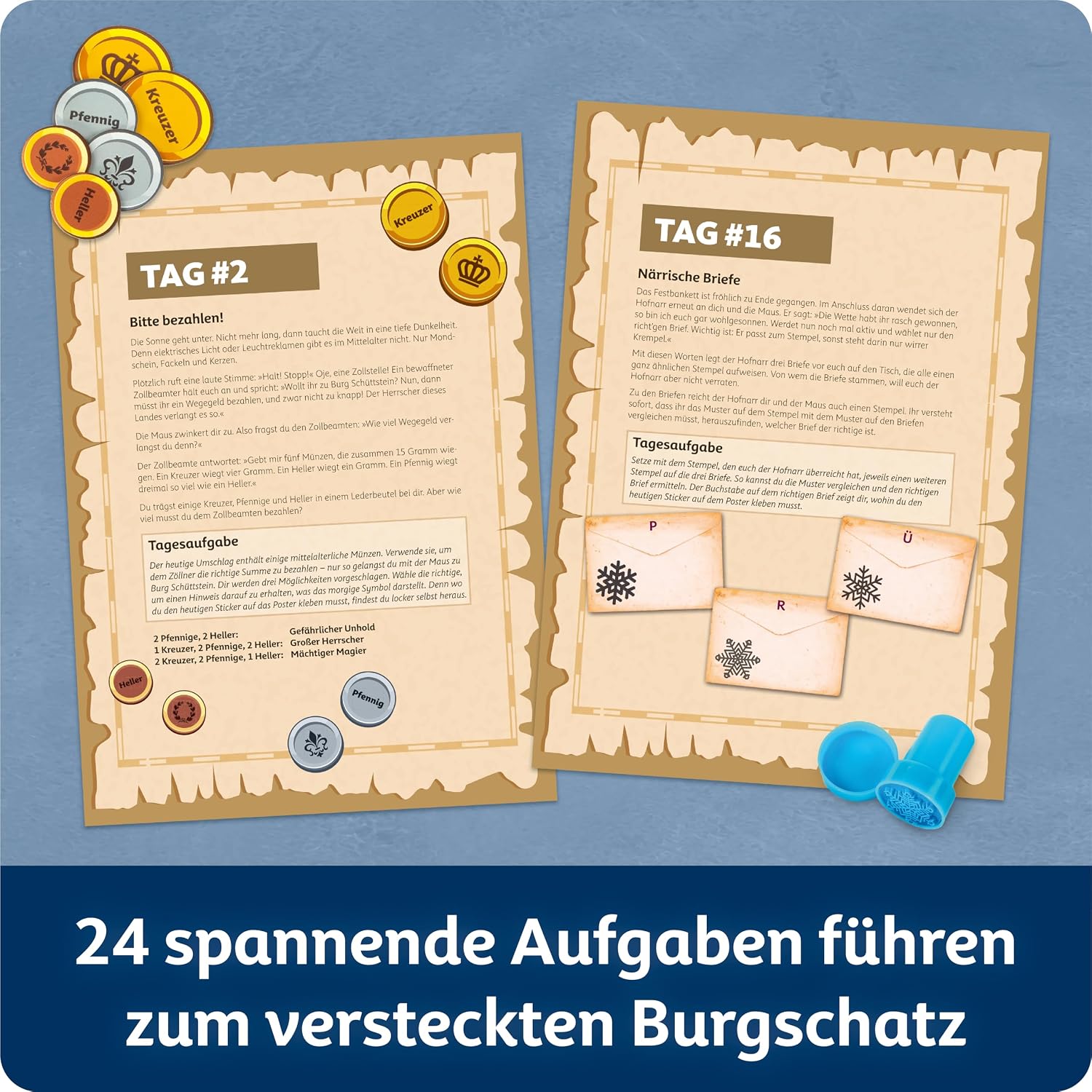 Detalle de Escape Adventskalender mit der Maus: Der versteckte Burgschatz (Ausgabe für den Buchhandel)