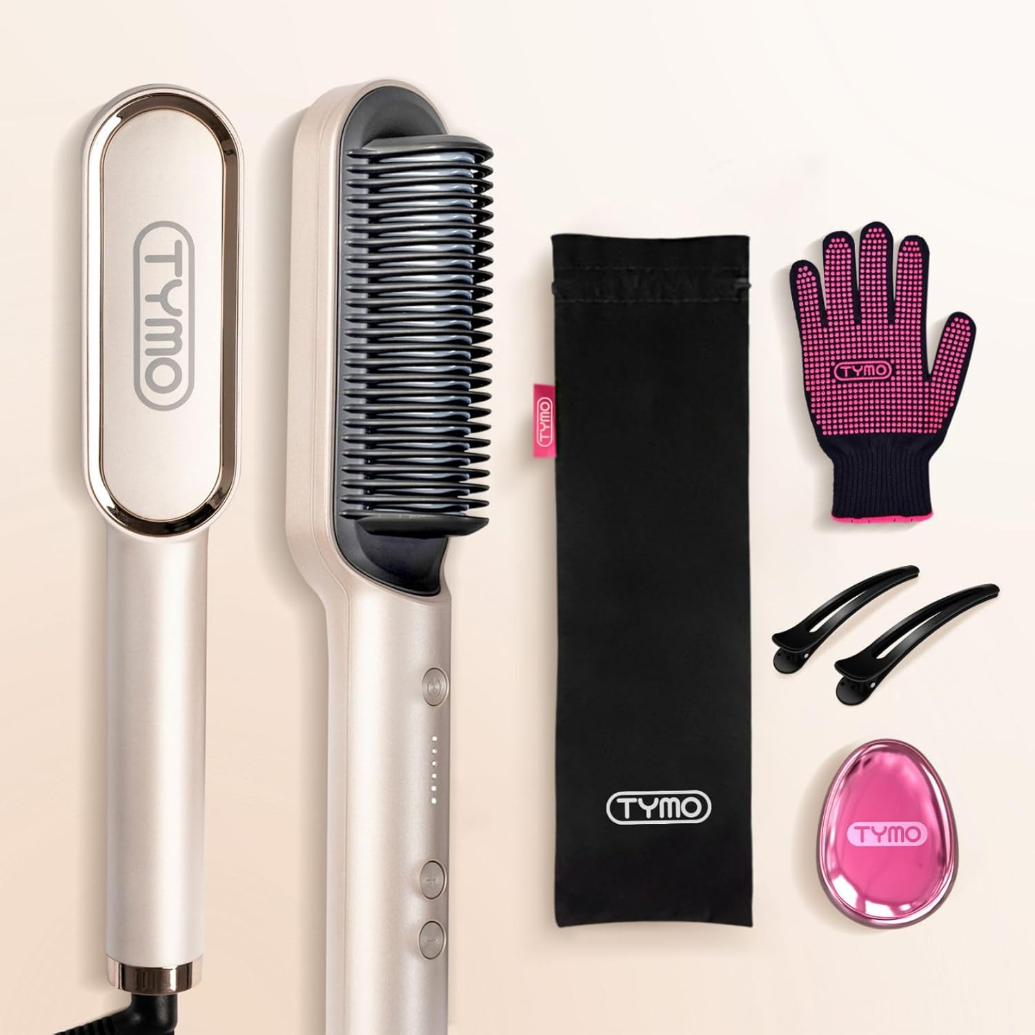 Thumbnail 6 de TYMO Hair Straightener Brush UK: 2-in-1 Flat Iron and Brush in Gold