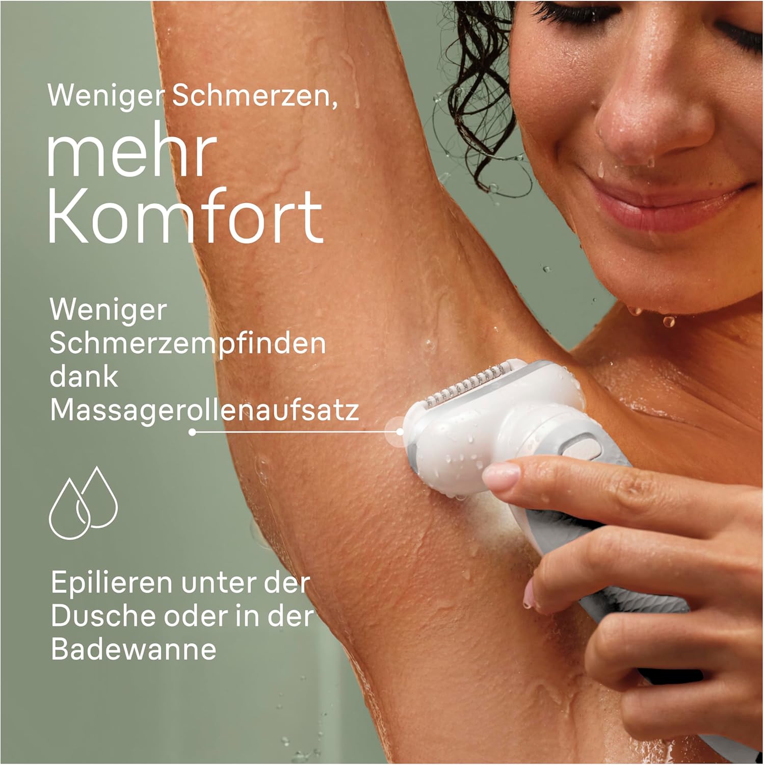 Detalle de Braun Silk-épil 9 Epilierer Damen (9-141) – Nass & Trocken, inklusive Rasieraufsatz und Trimmeraufsatz