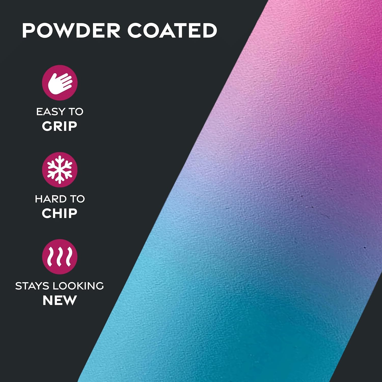 Thumbnail 5 de Triple-Walled Insulated Stainless Steel Water Bottle with Straw (1888ml) and 3 Leak-Proof Lids – Pacific Blue Rose Blend