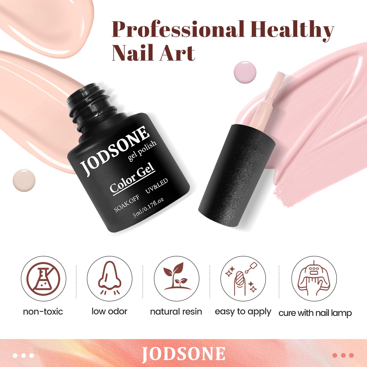 Thumbnail 3 de JODSONE 23-Piece Gel Nail Polish Set with Base, Glossy Top Coat, and Matte Top Coat