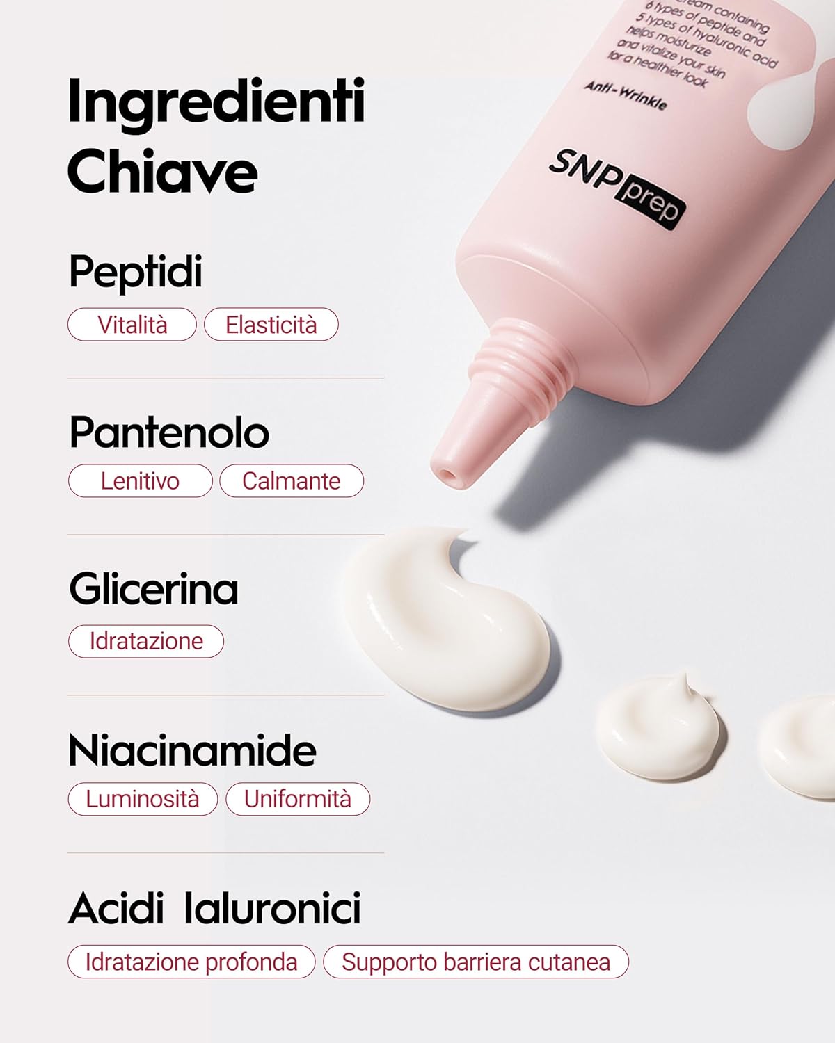 Thumbnail 3 de Crema occhi SNP Prep Peptaronic – Idratante anti-età con 6 peptidi e 5 acidi ialuronici (25 ml)