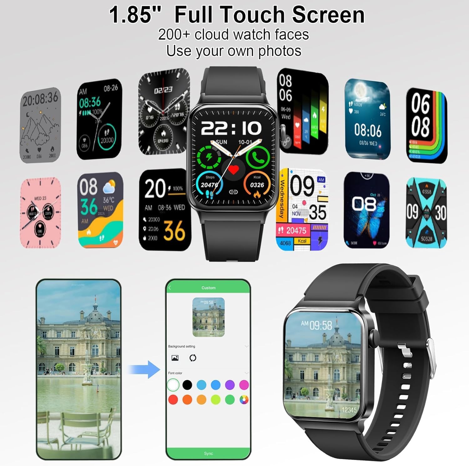 Detalle de 2026 Smart Watch for Men & Women: 100+ Sports Modes, Bluetooth Calls & IP68 Waterproof