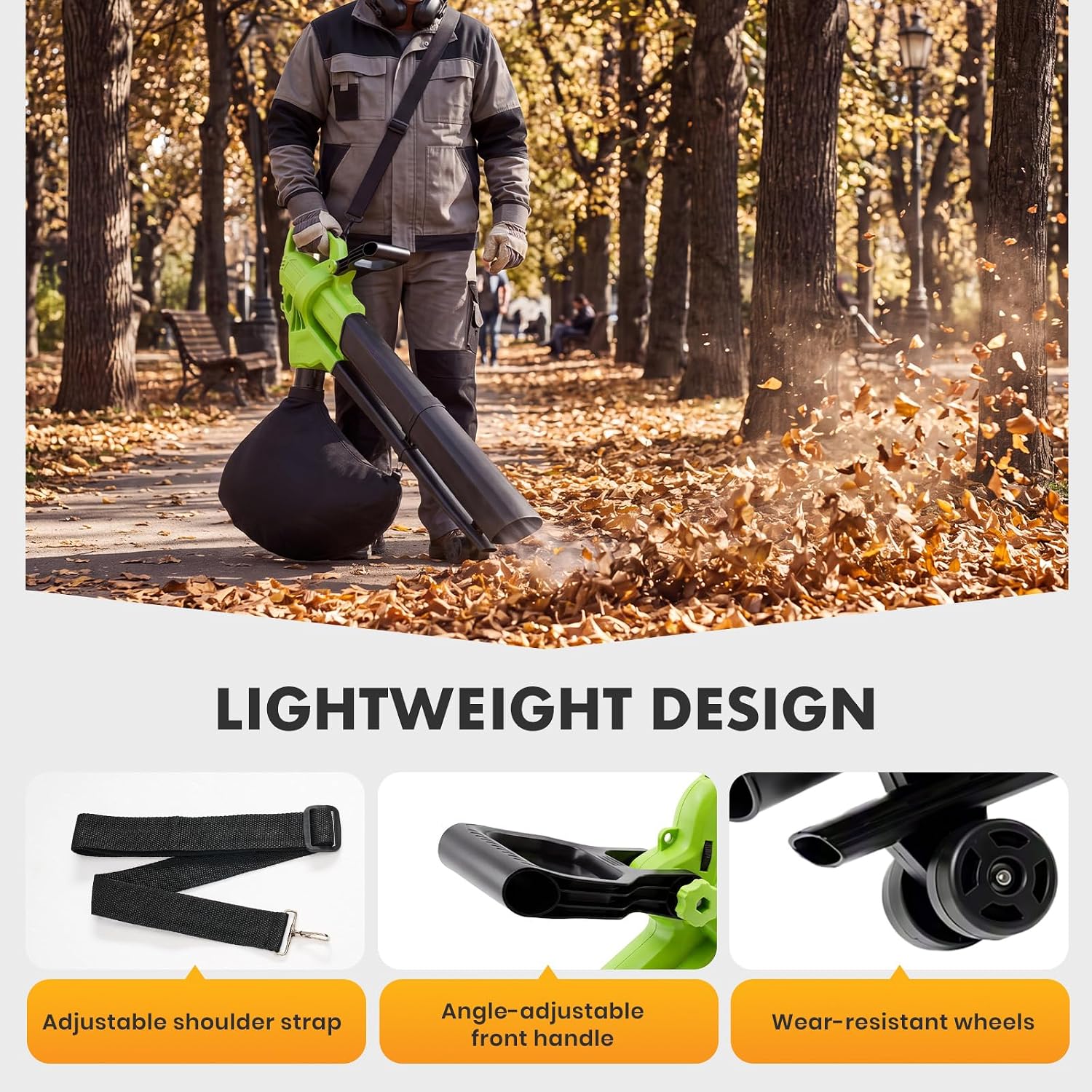 Thumbnail 5 de NEWBULIG Electric Leaf Blower Vacuum Mulcher with 1.2-Bushel Bag