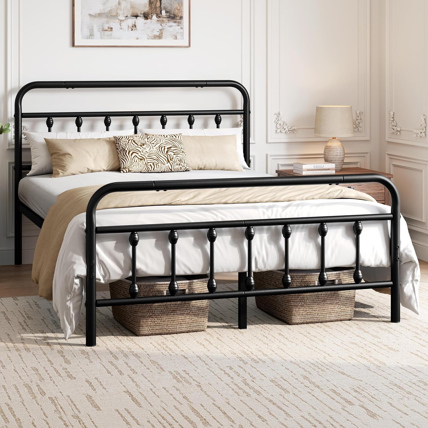 Detalle de Yaheetech Metal Platform Bed Frame, 800 lb Capacity