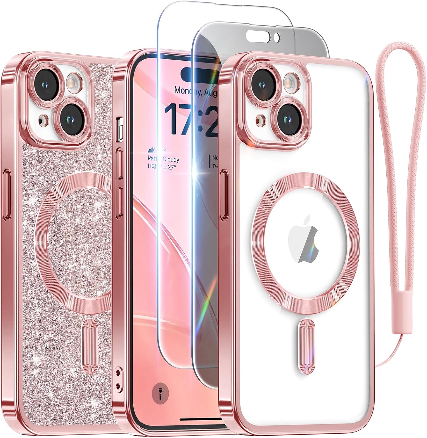 Detalle de Meifigno MFG-IPH15P-RG iPhone 15 Plus Case, MagSafe Compatible, Rose Gold