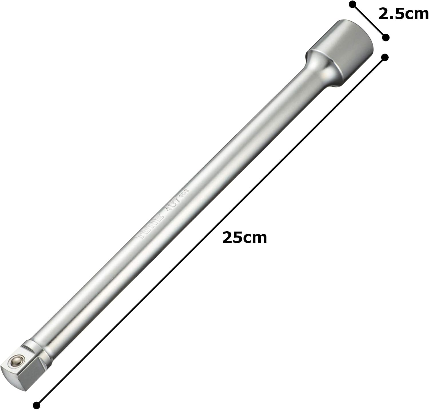 Detalle de トネ(TONE) 407 エクステンションバー 差込角12.7mm 全長250mm