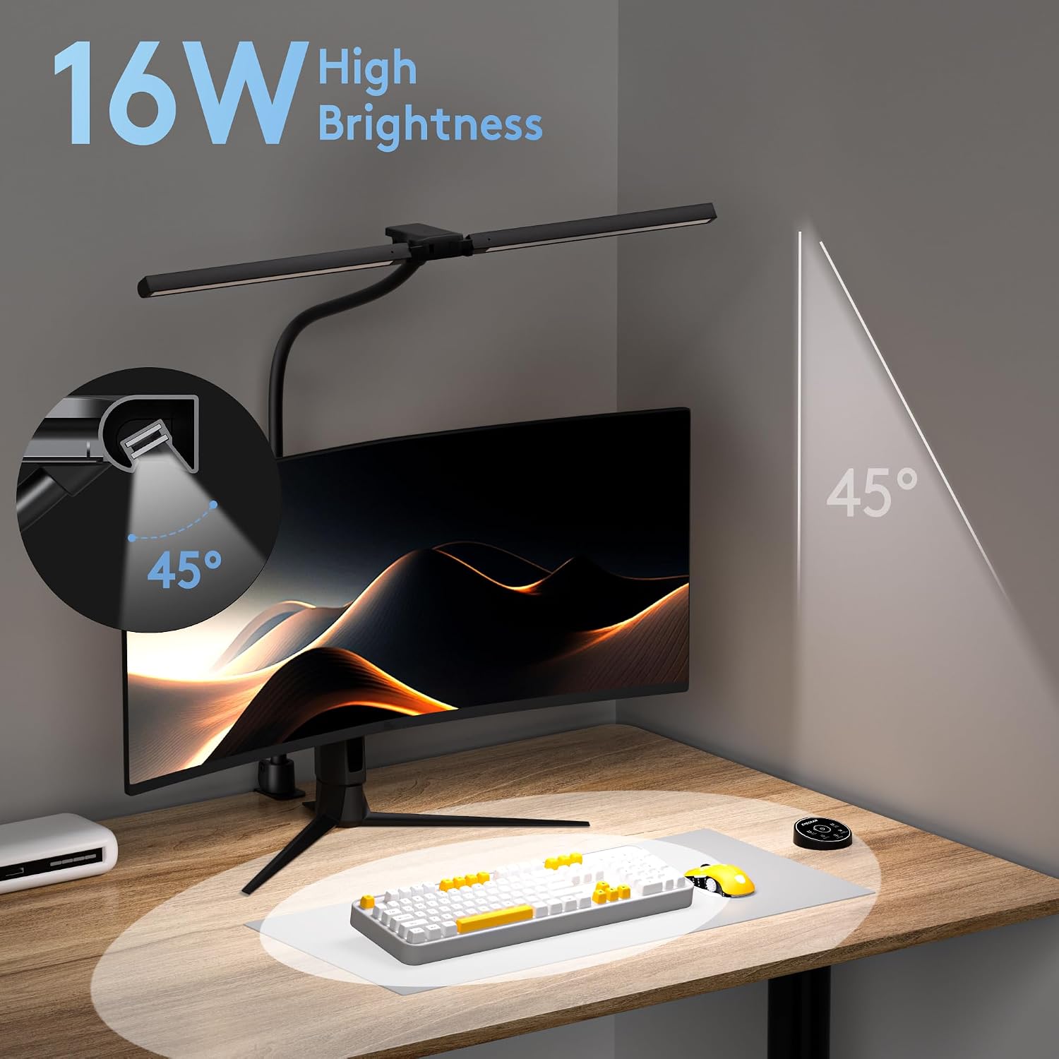 Detalle 2 de EYOCEAN Schreibtischlampe 72 cm dimmbar