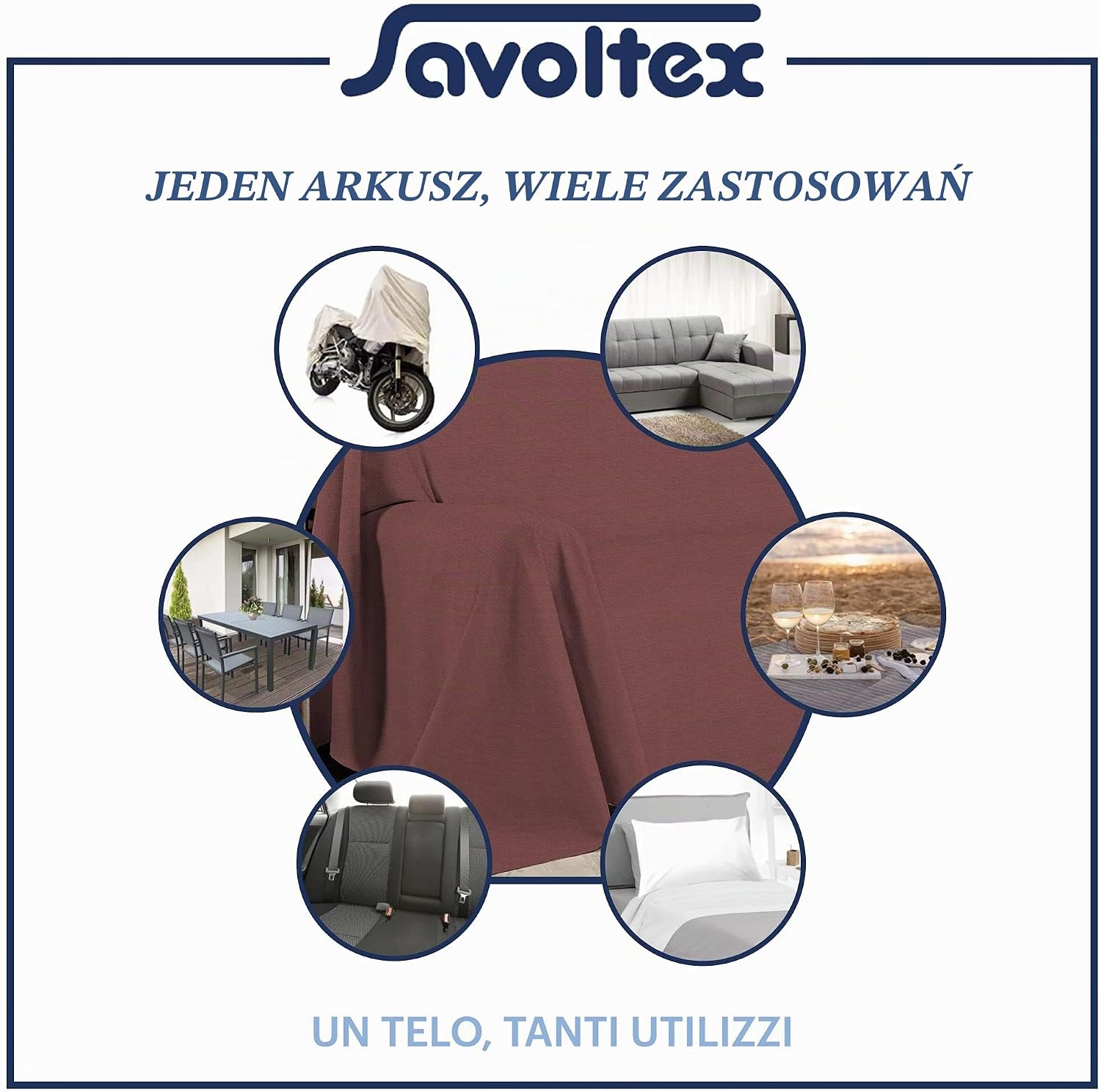 Detalle de PENSIERI DELICATI narzuta na sofę 220 × 290 cm z bawełny z recyklingu
