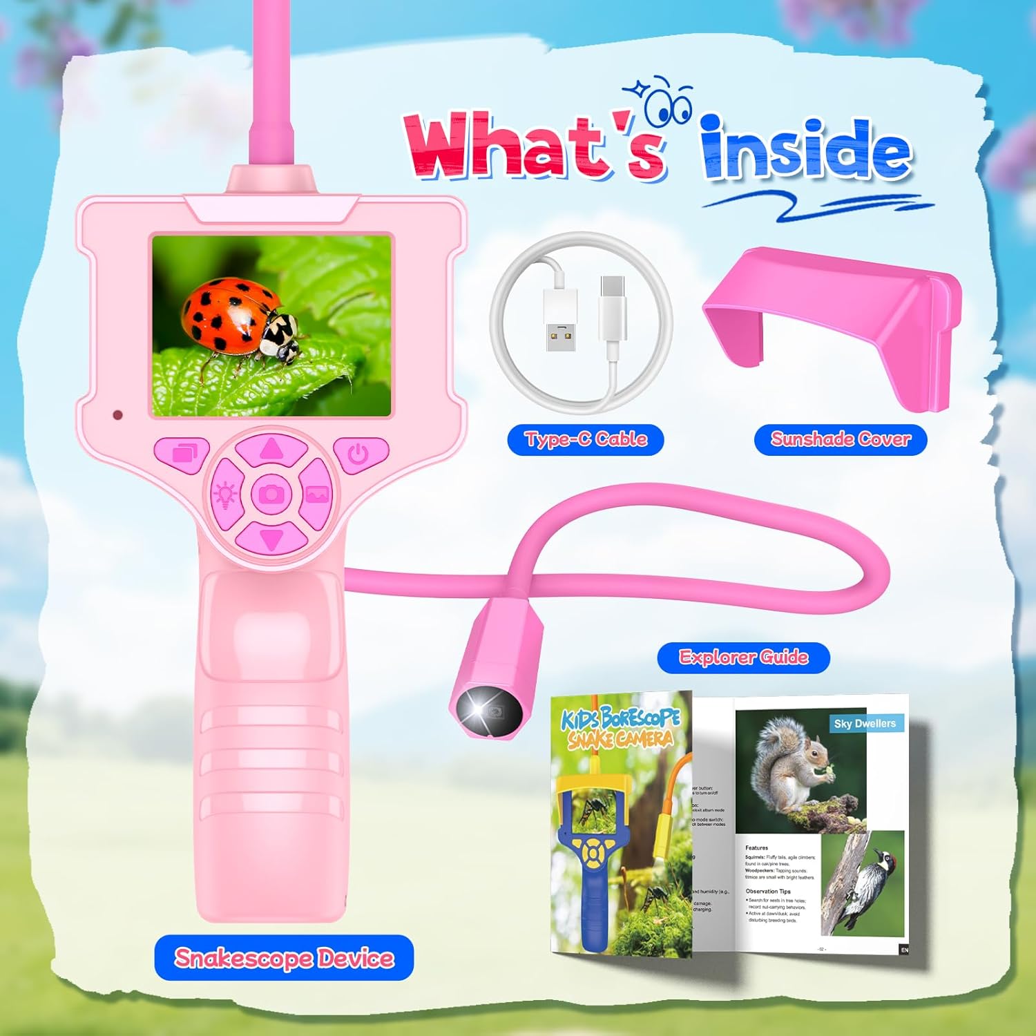 Thumbnail 1 de Outdoor Endoscope Camera for Kids: 2.4" LCD, IP67, 32GB Included – for 3–9 Year Olds