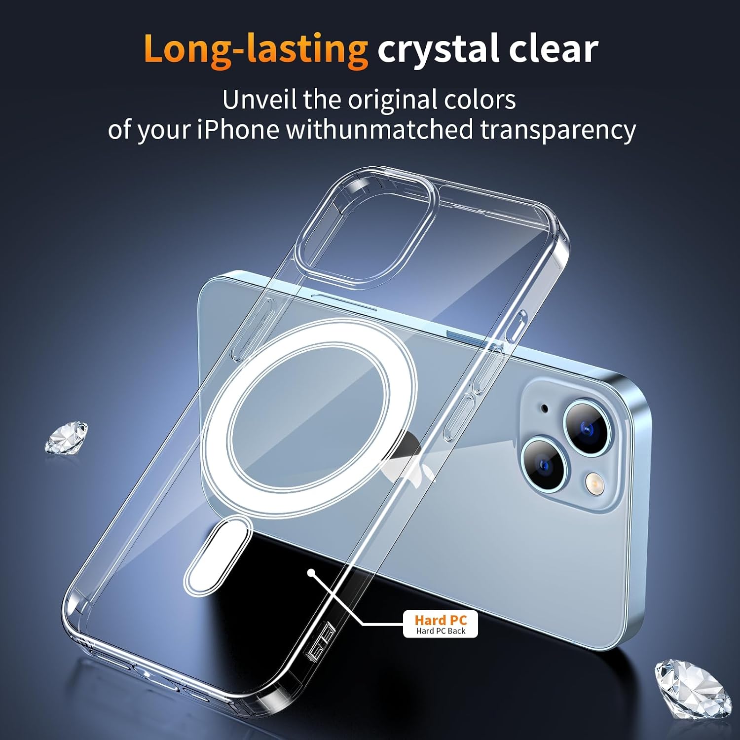 Thumbnail 5 de YNMEacc iPhone 14 magnetic clear case with 2 screen protectors