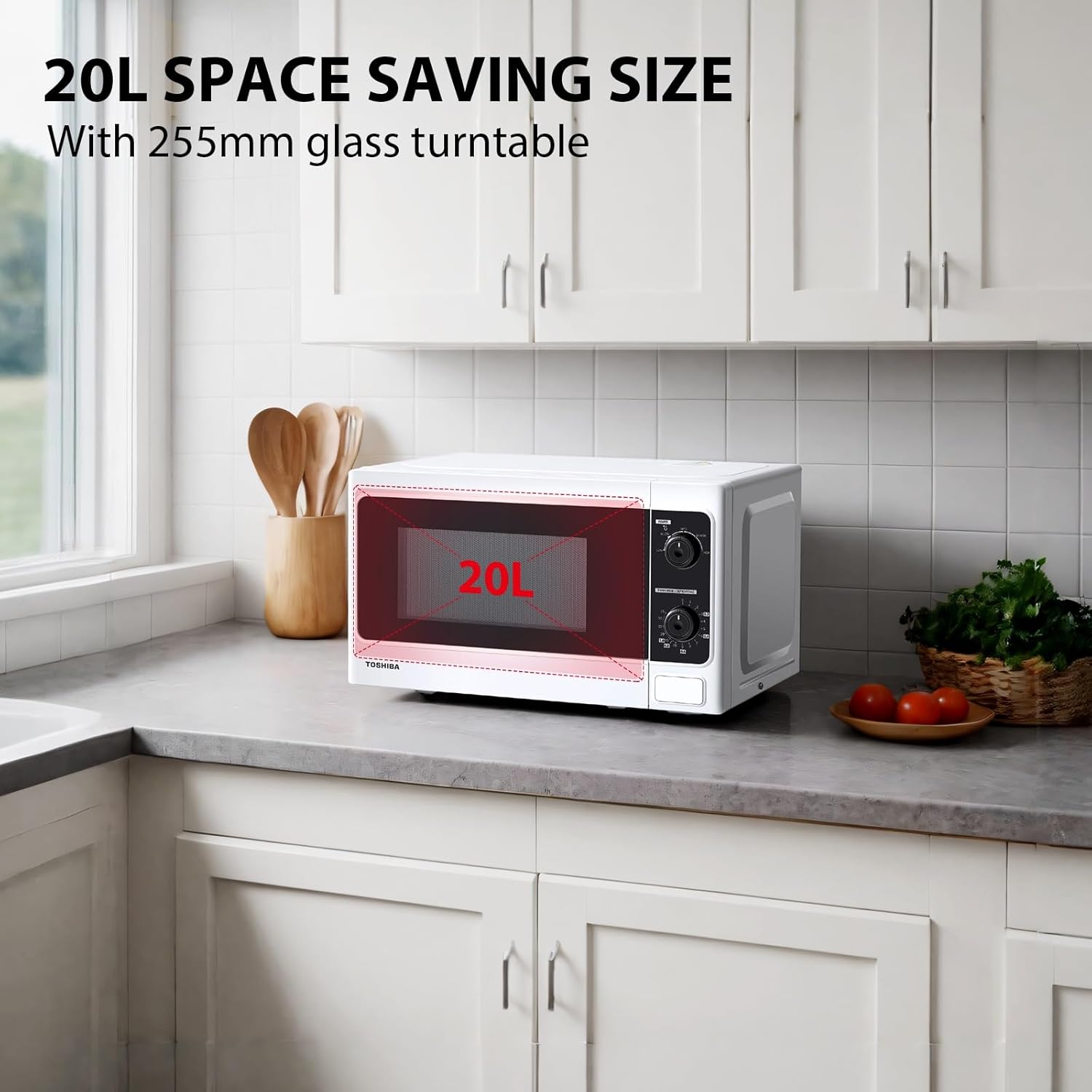 Thumbnail 2 de TOSHIBA MM-MM20P(WH) 20 L microwave with 800W