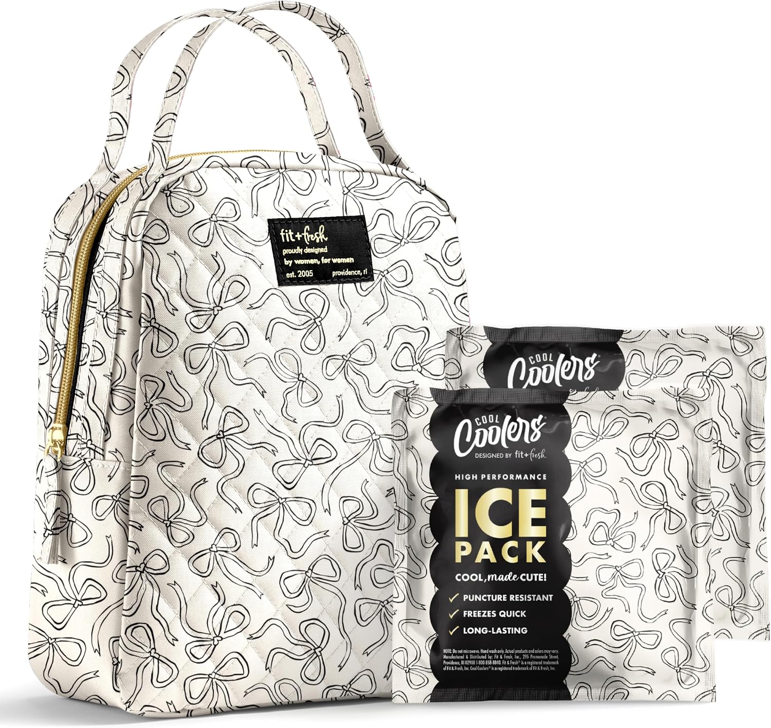 Fit & Fresh 10898ZX3849 Zoey Baby Bottle Cooler with Two Ice Packs