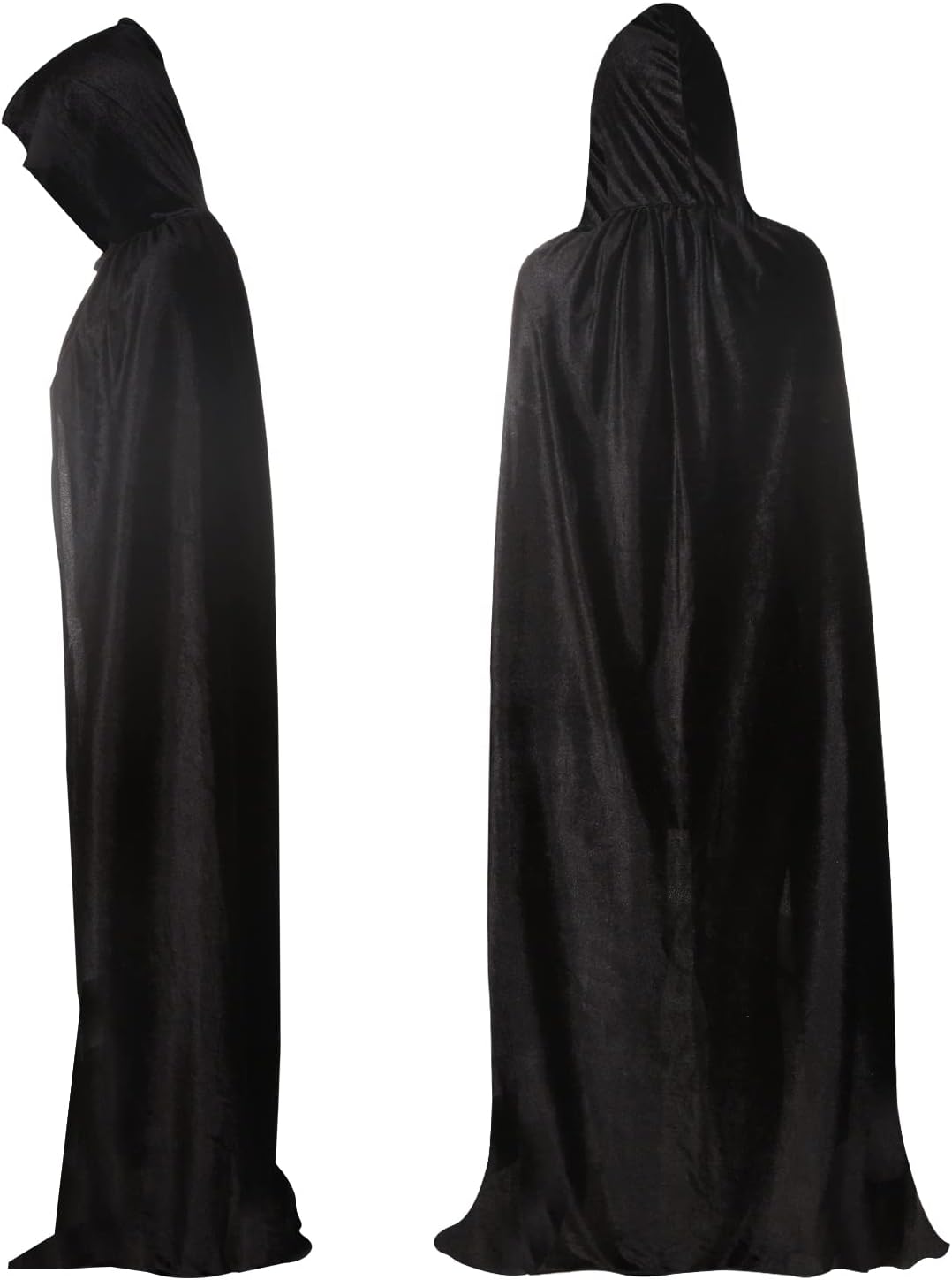 Detalle 1 de BILLMOSS BM-TY-HL06 Grim Reaper Costume with Velvet Cloak, Skull Mask & Scythe