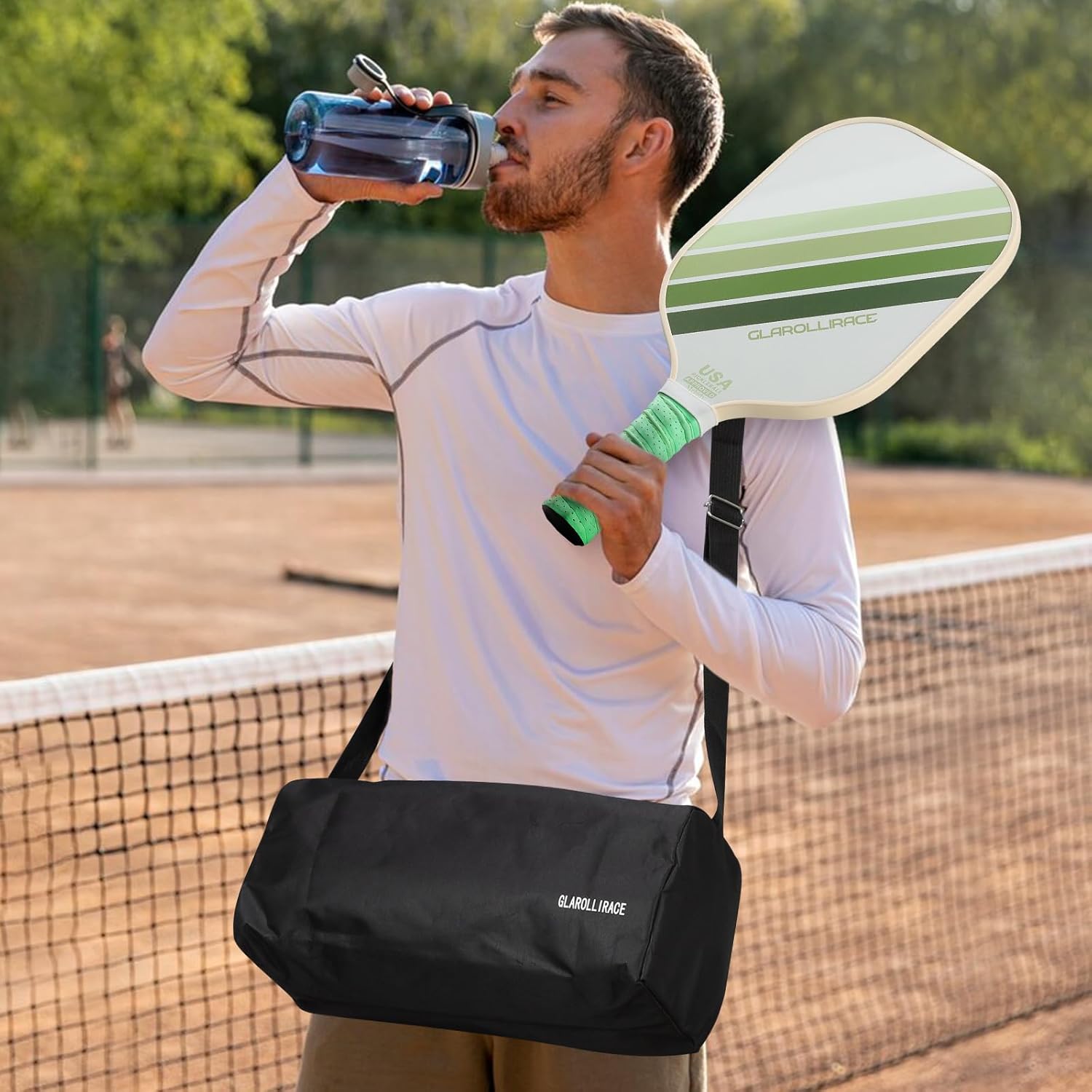 Detalle de Glarollirace Pickleball Paddles Set of 2 | USAPA-Approved 4-Paddle Pack with Balls and Bag